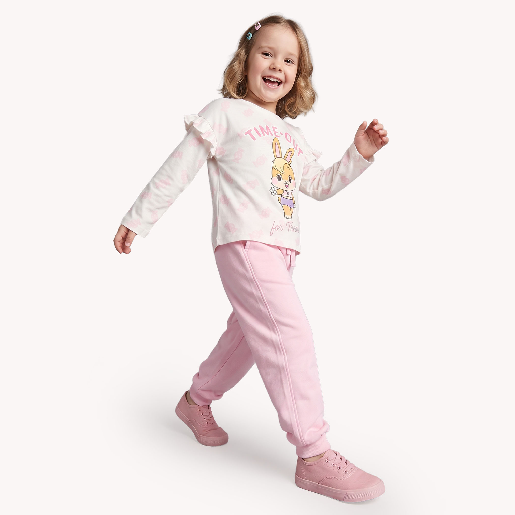 Warner Bros Crew Neck Long Sleeves T-shirt with Lola Bunny Print-girls-clothing-tshirts-image-4