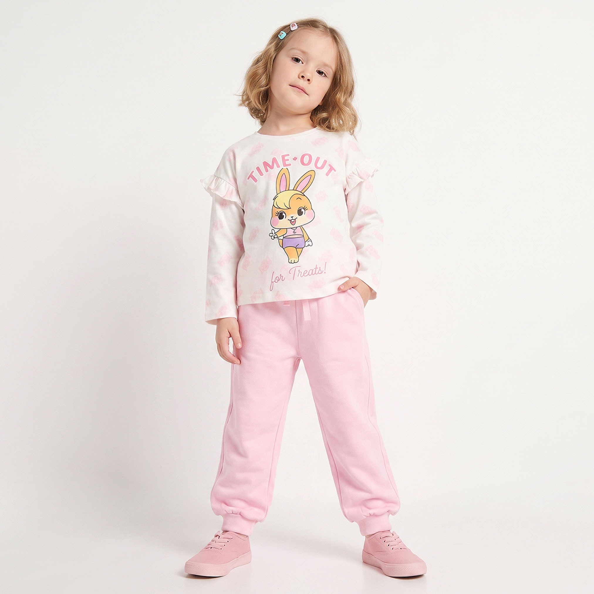 Warner Bros Crew Neck Long Sleeves T-shirt with Lola Bunny Print-girls-clothing-tshirts-image-5