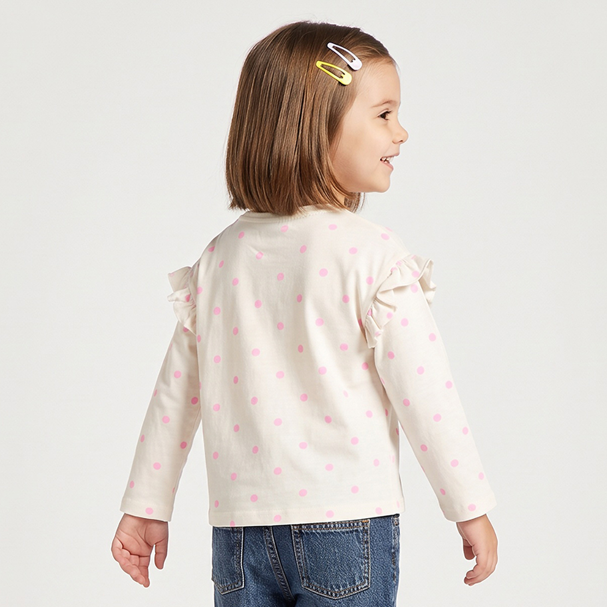 تيشيرت بياقة ضيقة وأكمام طويلة وطبعات تويتي-girls-clothing-tshirts-image-3