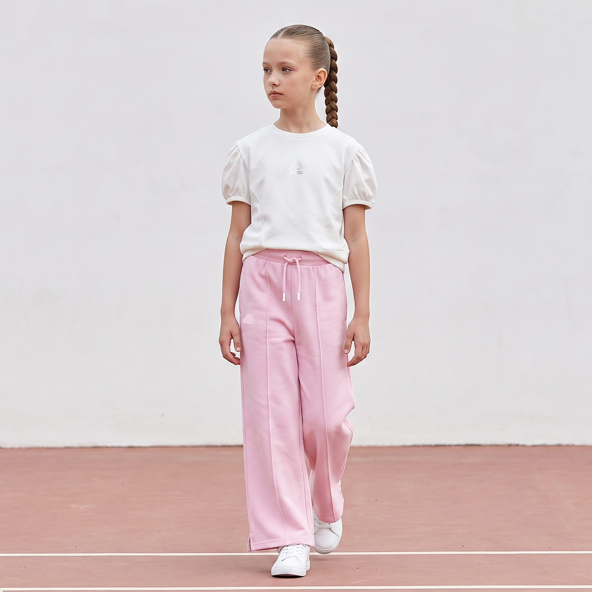 Kappa Crew Neck Short Sleeves T-shirt with Logo Print-girls-clothing-tshirts-image-2