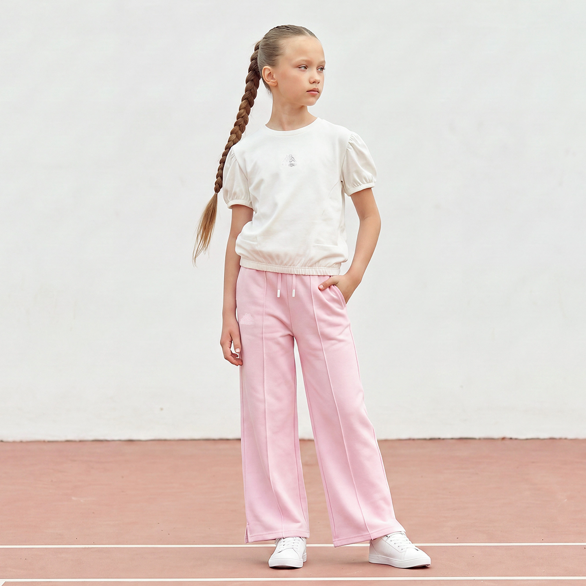 Kappa Crew Neck Short Sleeves T-shirt with Logo Print-girls-clothing-tshirts-image-5