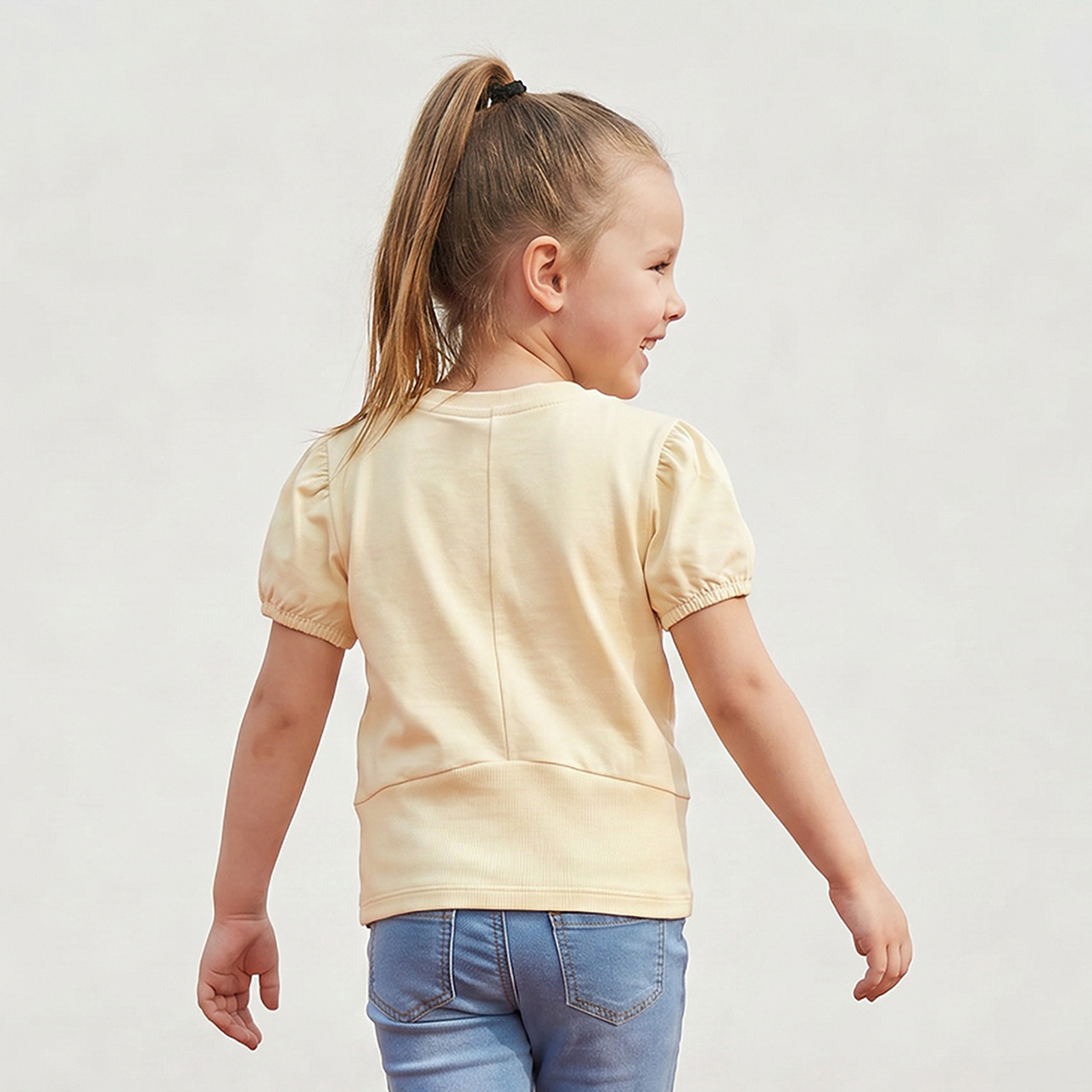 Kappa Crew Neck Short Sleeves T-shirt with Logo Print-girls-clothing-tshirts-image-3