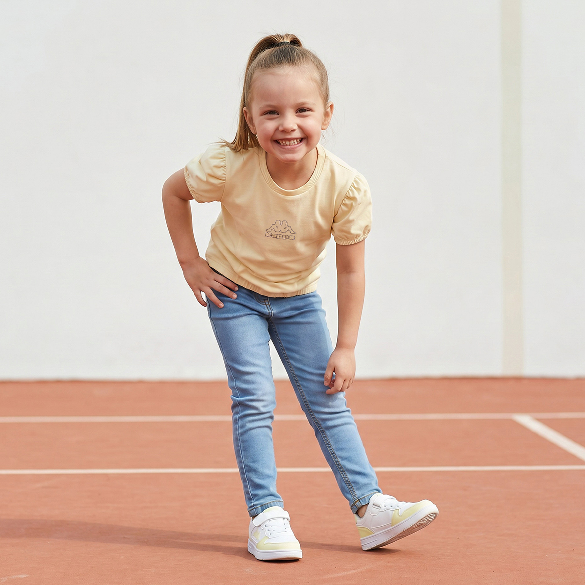 Kappa Crew Neck Short Sleeves T-shirt with Logo Print-girls-clothing-tshirts-image-5
