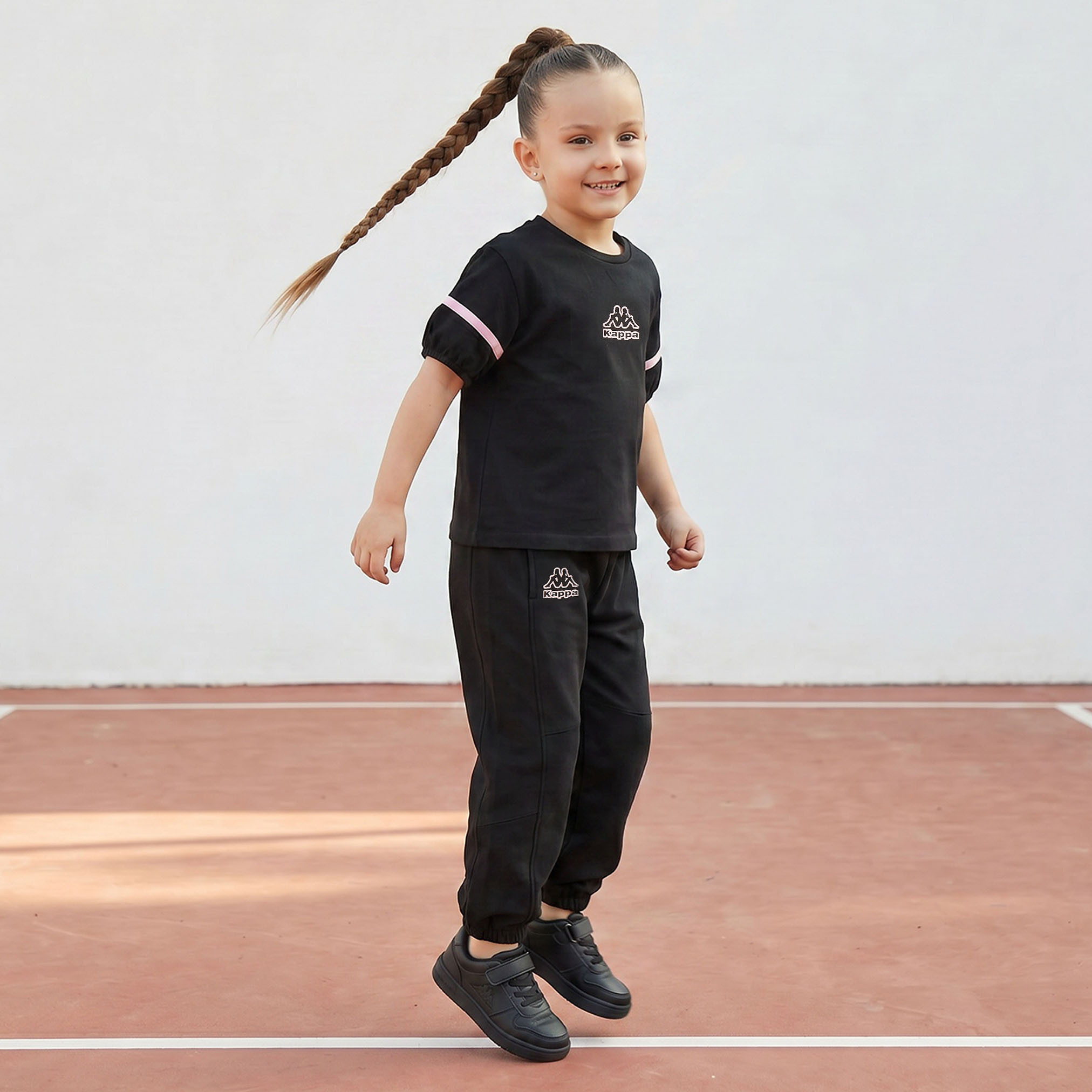 Kappa Crew Neck Short Sleeves T-shirt with Logo Print-girls-clothing-tshirts-image-2