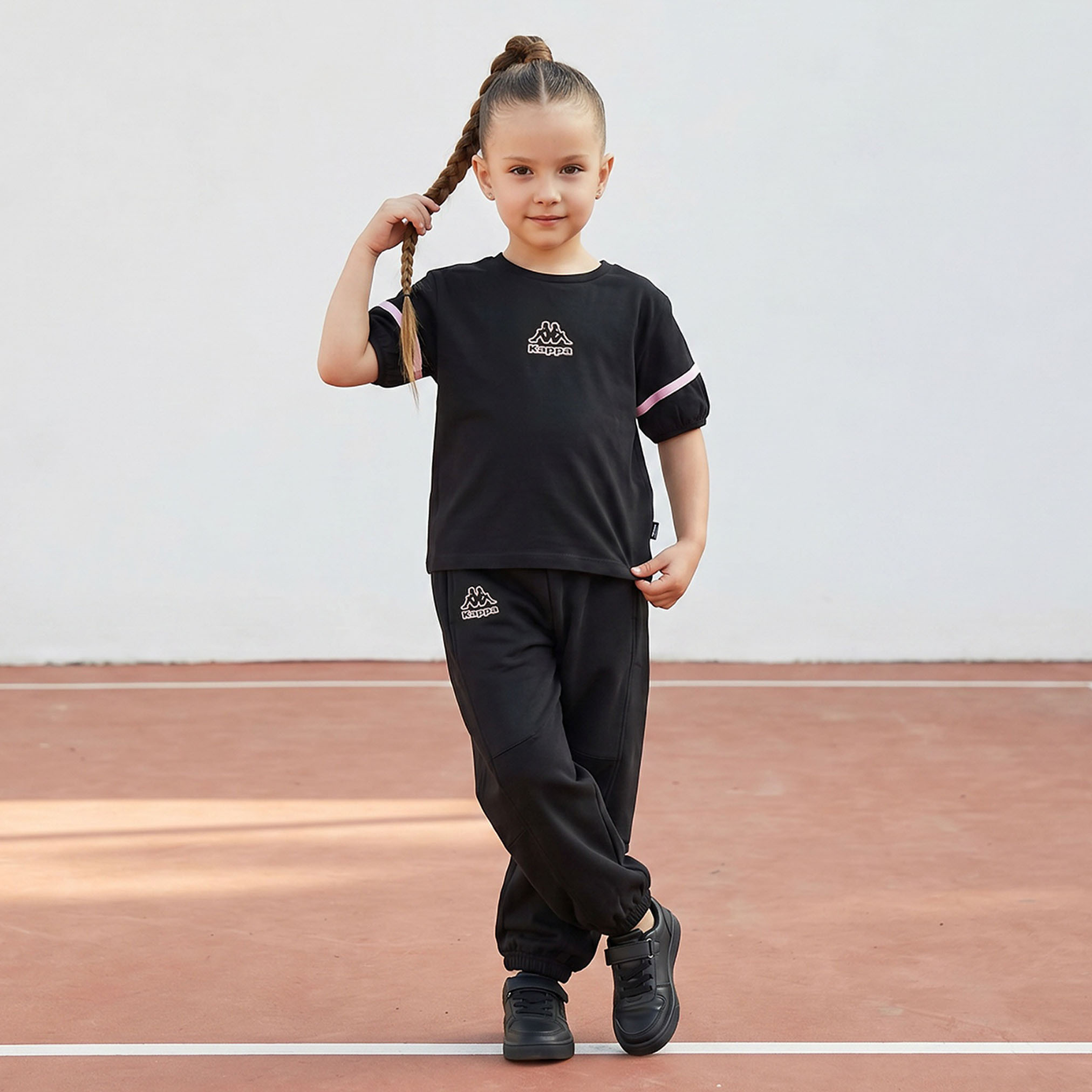 Kappa Crew Neck Short Sleeves T-shirt with Logo Print-girls-clothing-tshirts-image-5