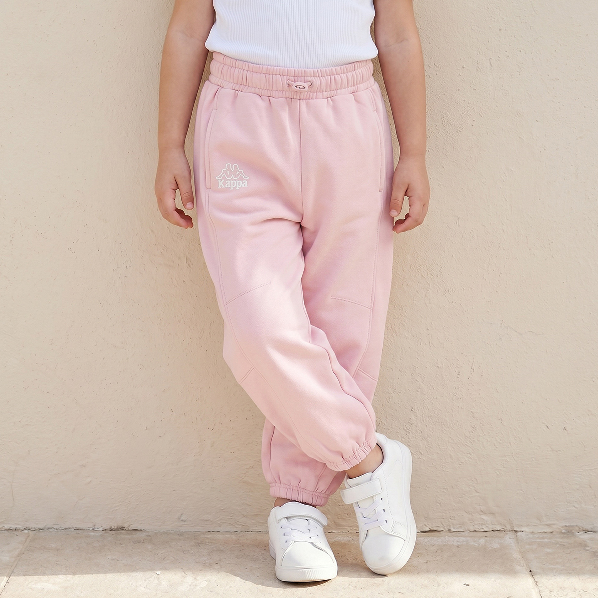 Kappa Drawstring Waist Joggers with Pockets-baby-girls-clothing-bottoms-joggersandtrackpants-image-1