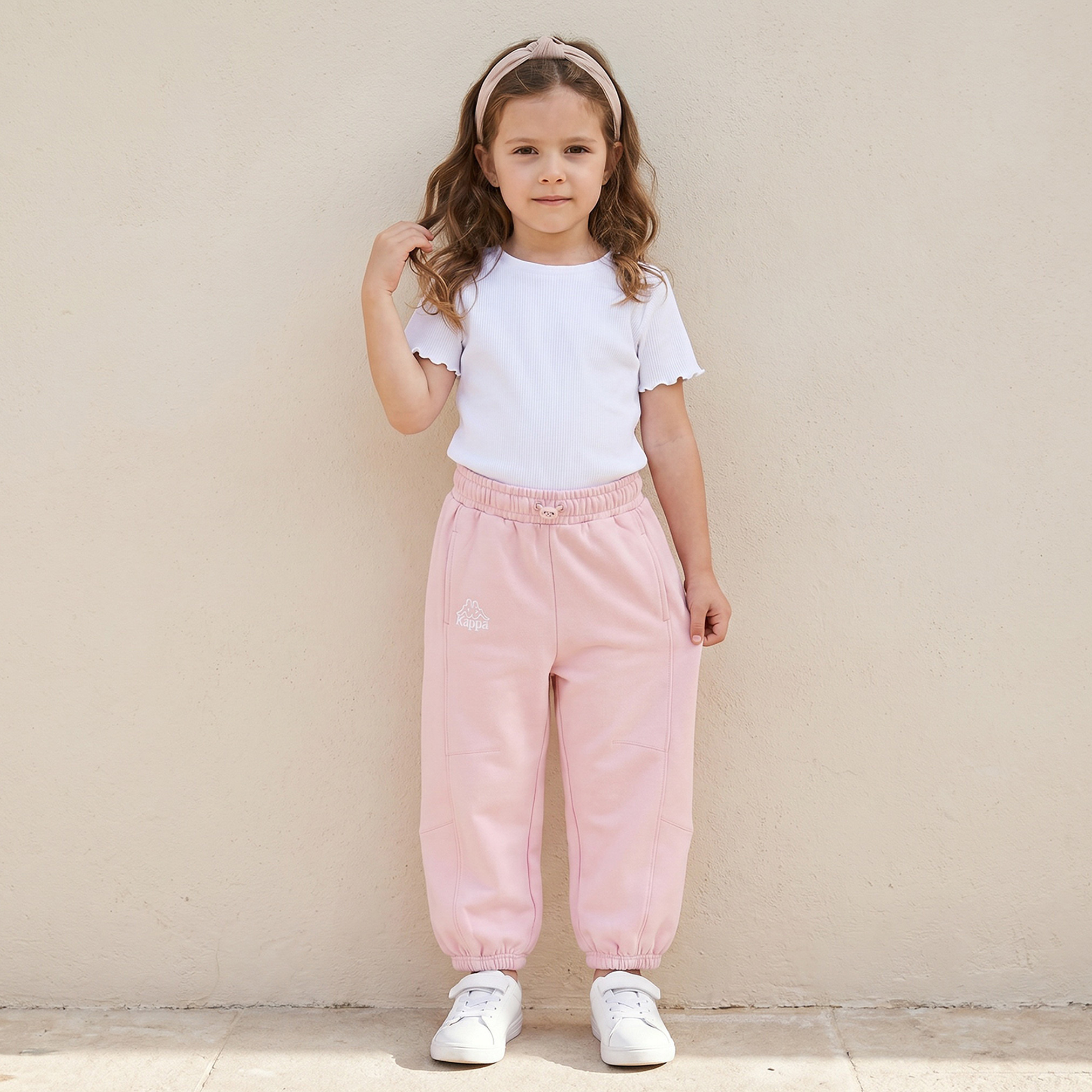 Kappa Drawstring Waist Joggers with Pockets-baby-girls-clothing-bottoms-joggersandtrackpants-image-2