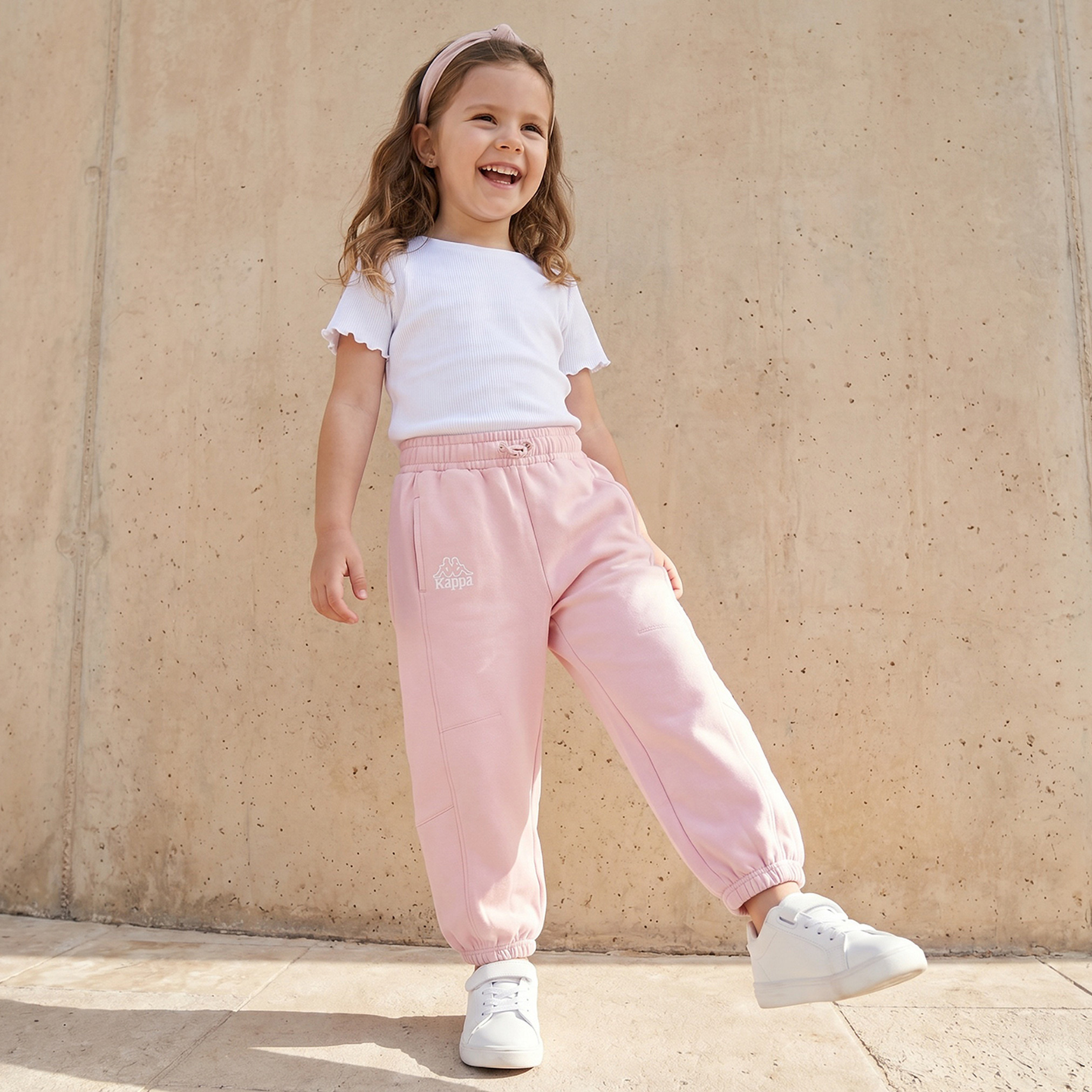Kappa Drawstring Waist Joggers with Pockets-baby-girls-clothing-bottoms-joggersandtrackpants-image-5
