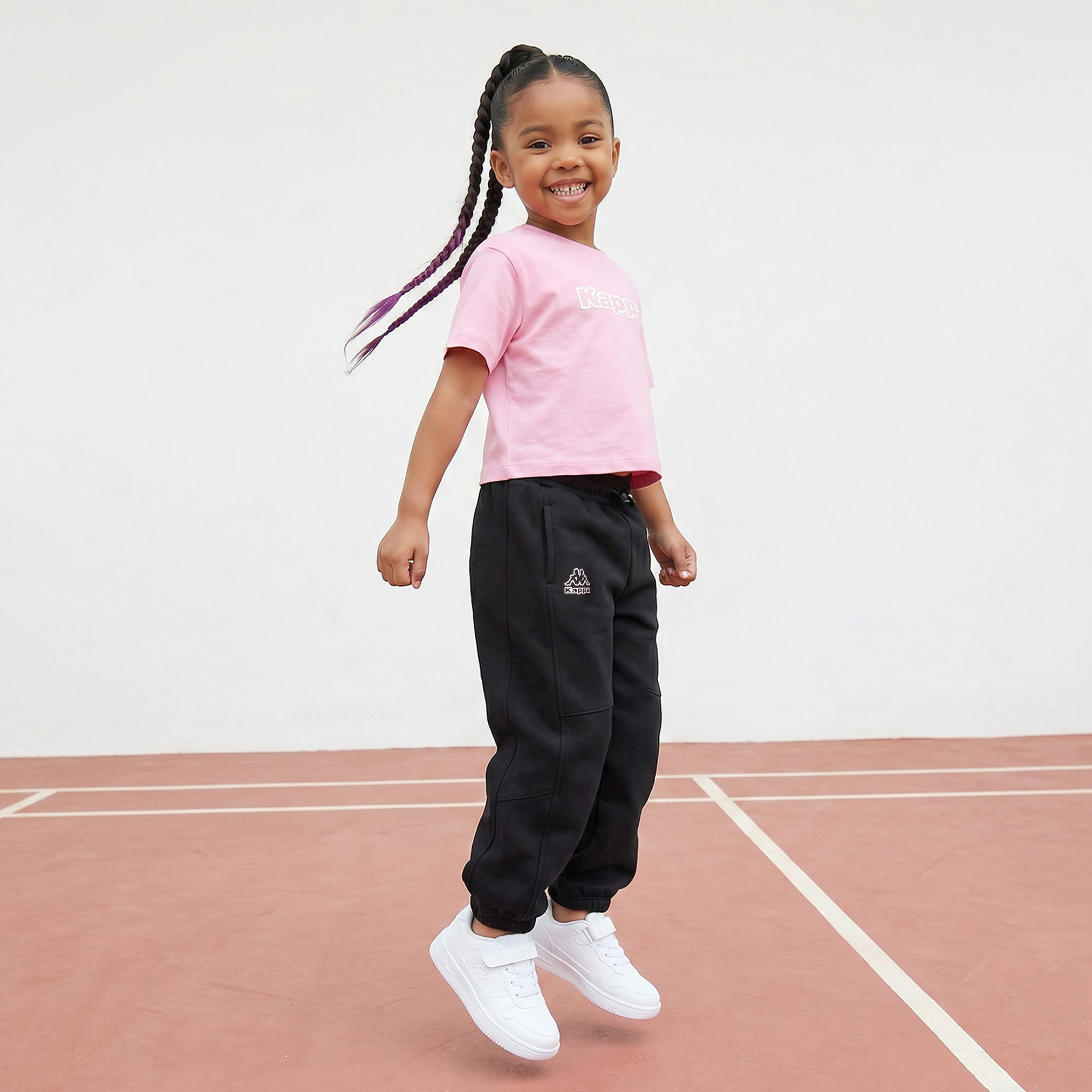 Kappa Elasticated Waist Joggers with Logo Print-baby-girls-clothing-bottoms-joggersandtrackpants-image-5