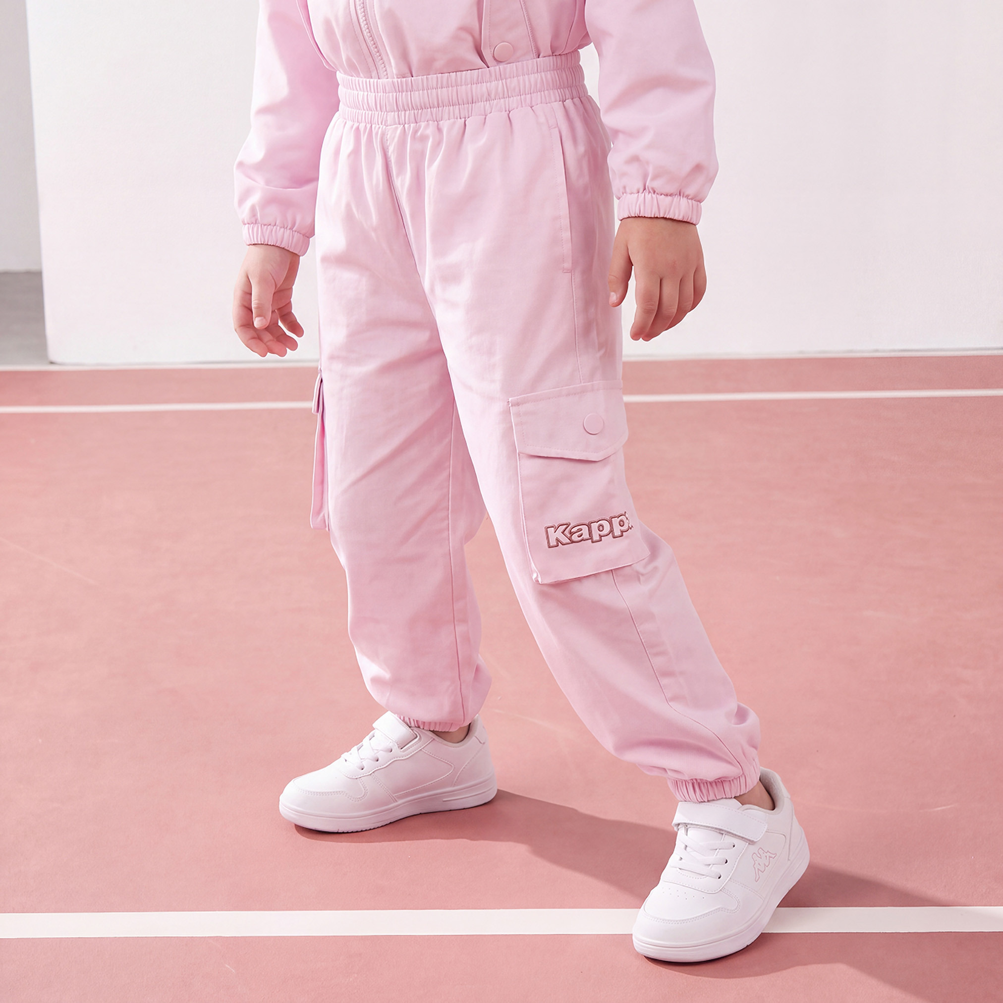 بنطلون بقصة عادية وجيوب وخصر برباط من كابا-girls-clothing-bottoms-trousers-image-1