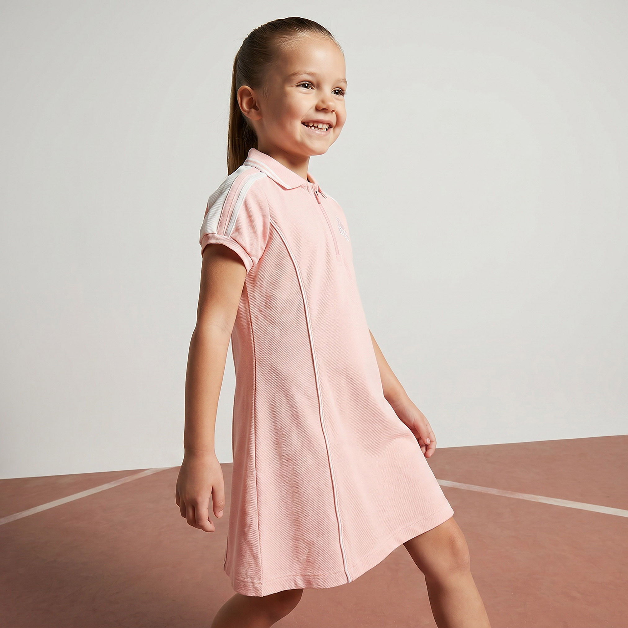 Kappa Collared Short Sleeves Knee Length Polo Dress with Panelled Design-girls-clothing-dressesandjumpsuits-image-5