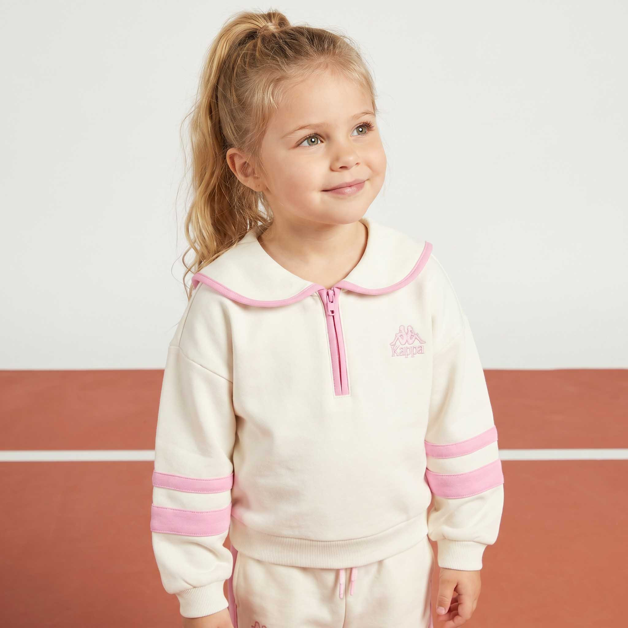 Kappa Collared Long Sleeves Sweatshirt and Track Pants Set with Logo Print-baby-girls-clothing-setsandcoords-image-2