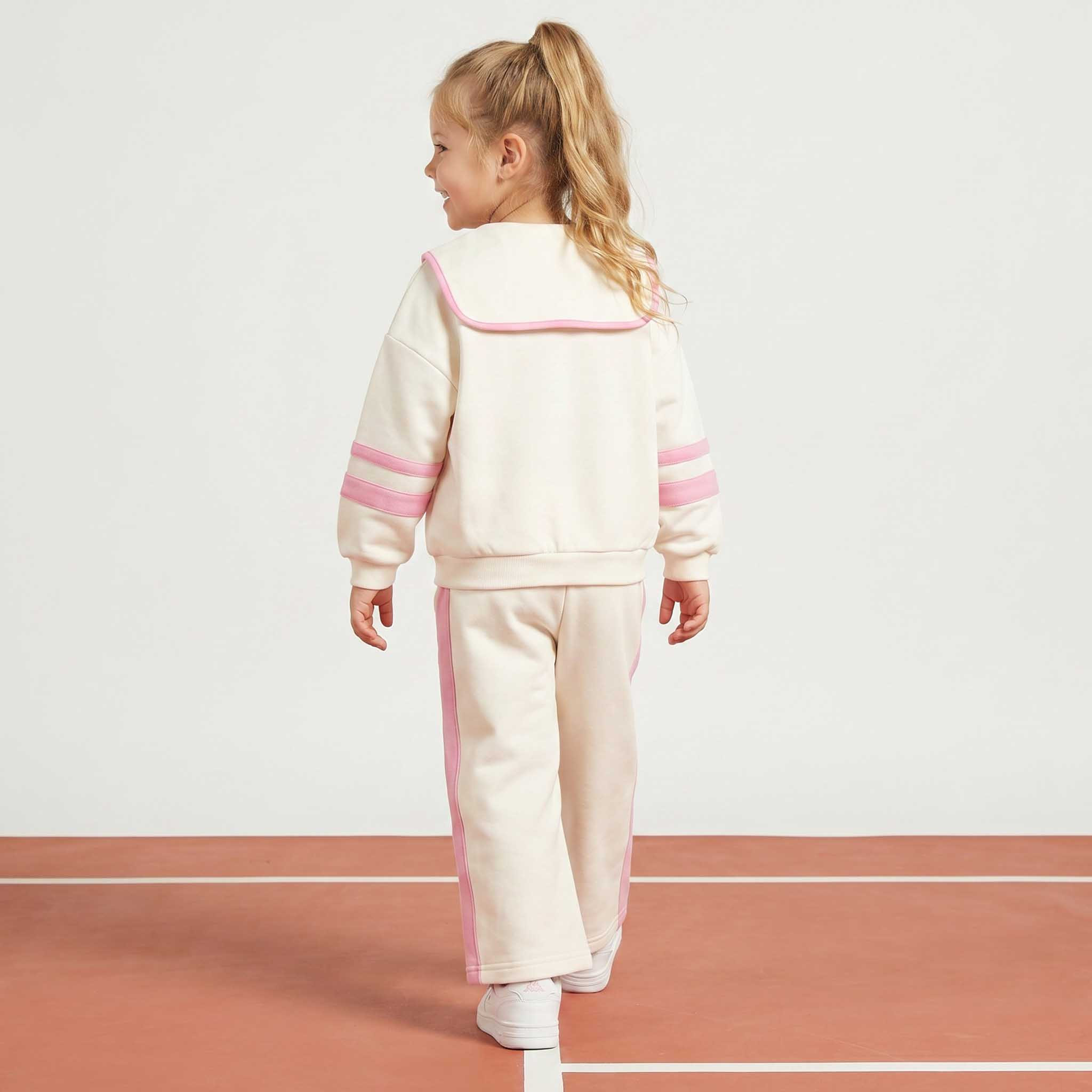 Kappa Collared Long Sleeves Sweatshirt and Track Pants Set with Logo Print-baby-girls-clothing-setsandcoords-image-4
