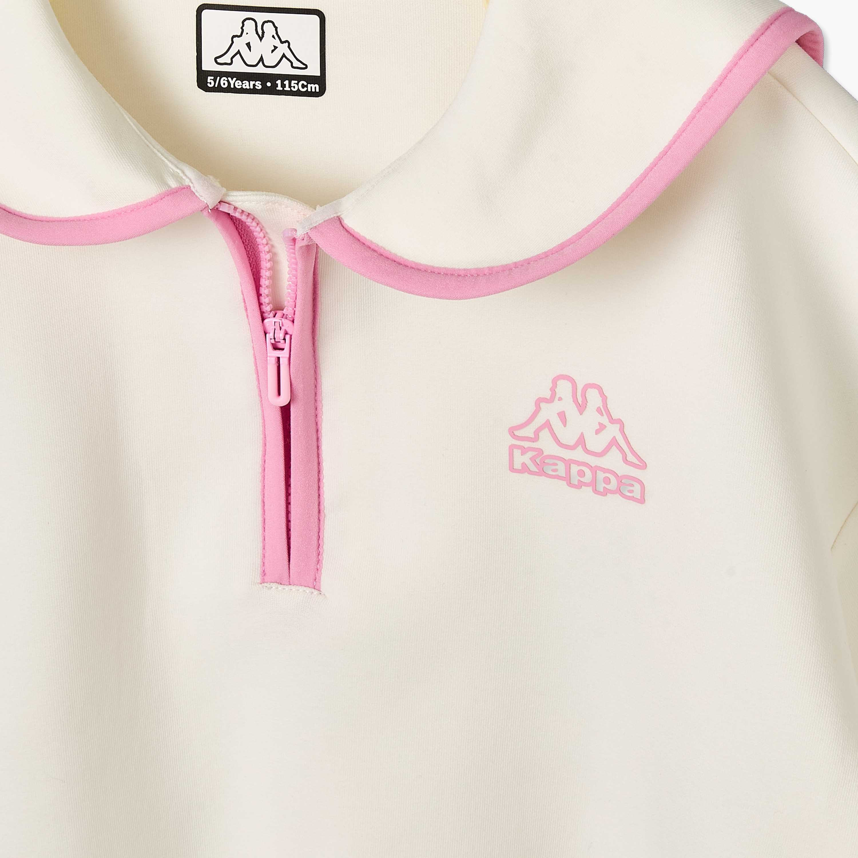 Kappa Collared Long Sleeves Sweatshirt and Track Pants Set with Logo Print-baby-girls-clothing-setsandcoords-image-5