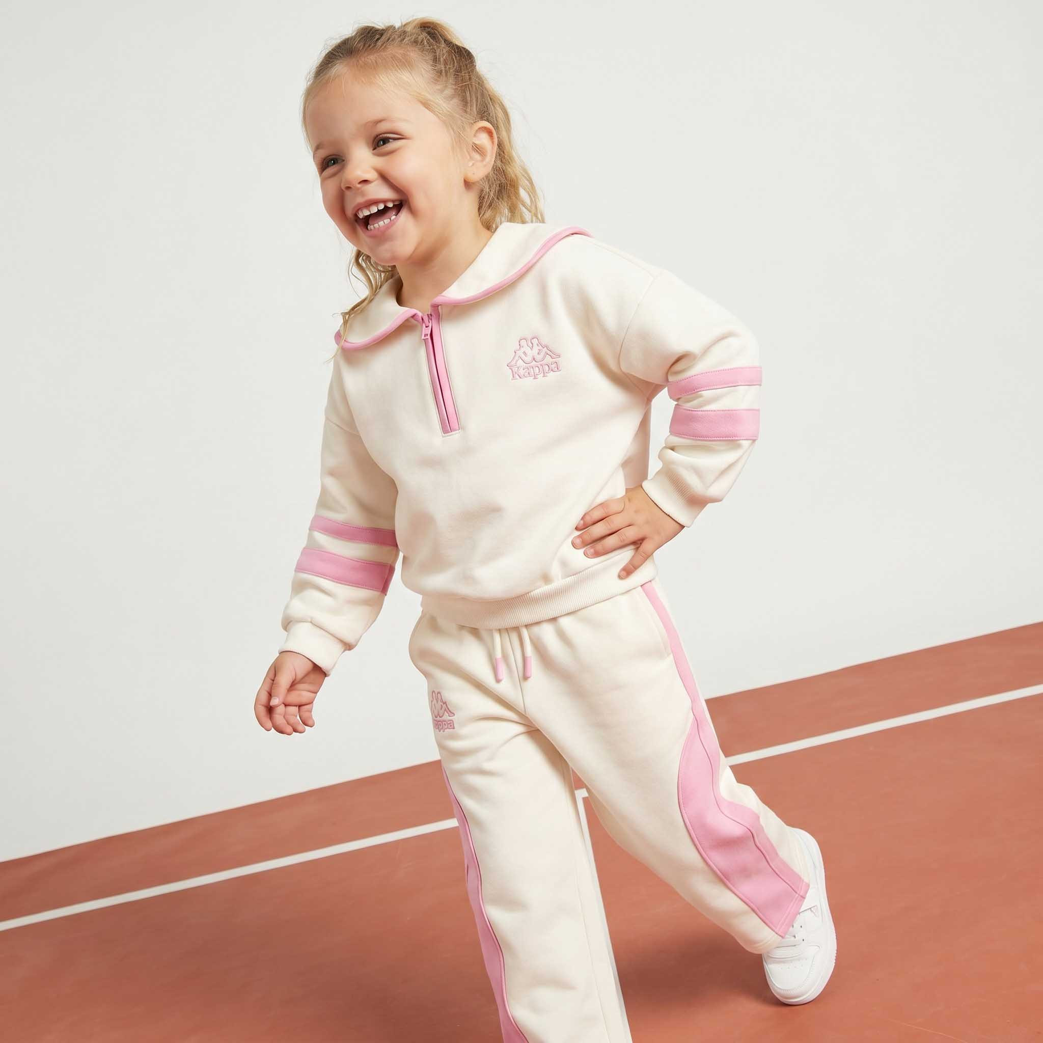 Kappa Collared Long Sleeves Sweatshirt and Track Pants Set with Logo Print-baby-girls-clothing-setsandcoords-image-7