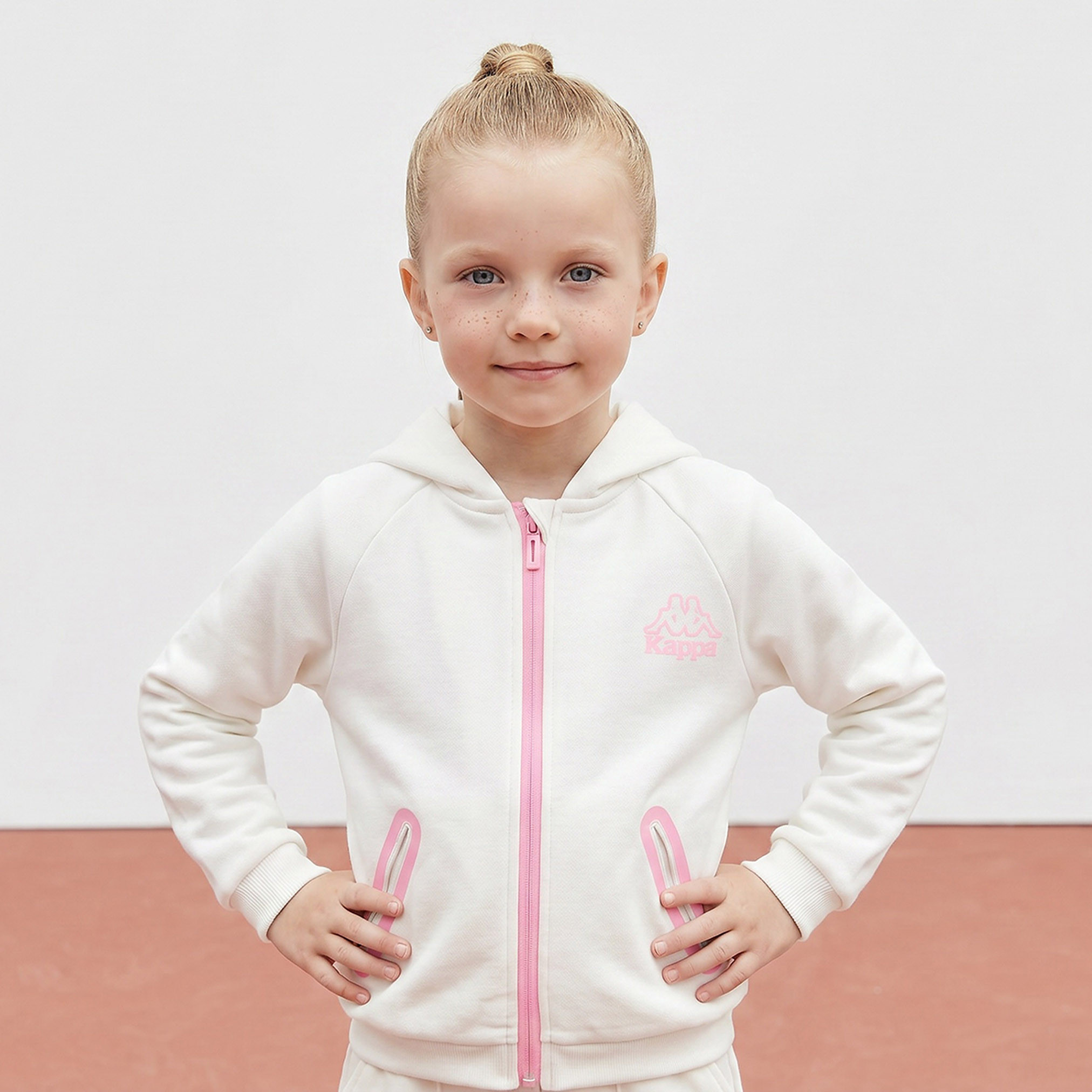 Kappa Hooded Long Sleeves Sweatshirt and Track Pants Set with Logo Print-baby-girls-clothing-setsandcoords-image-2
