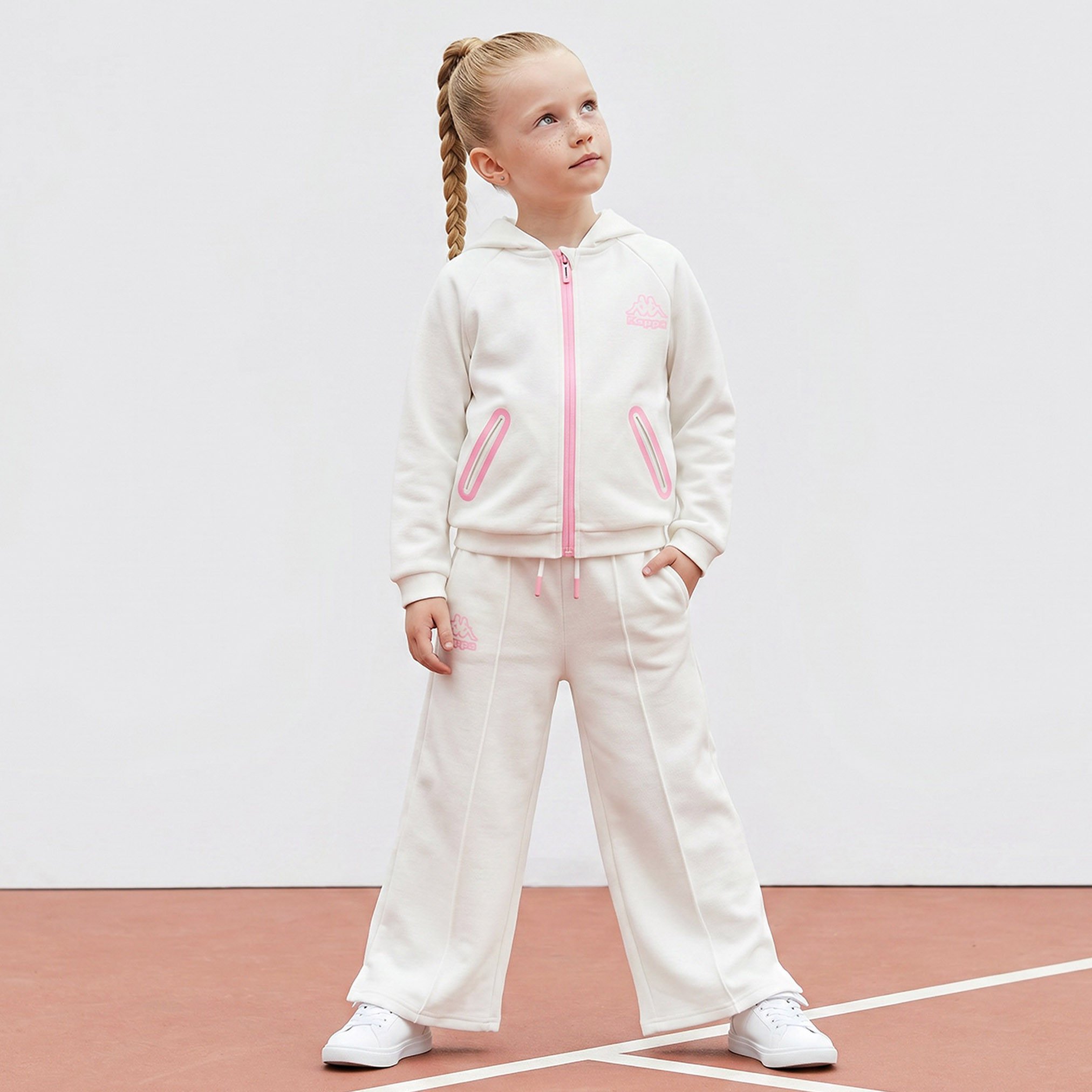 Kappa Hooded Long Sleeves Sweatshirt and Track Pants Set with Logo Print-baby-girls-clothing-setsandcoords-image-7