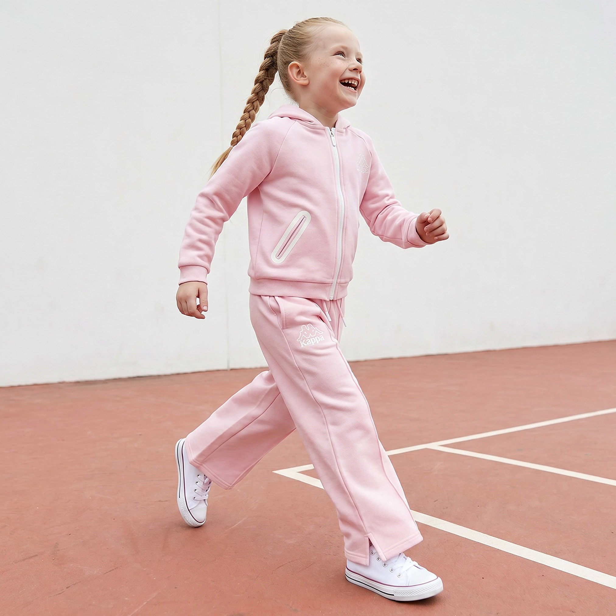 Kappa Hooded Long Sleeves Sweatshirt and Track Pants Set with Panelled Design-baby-girls-clothing-setsandcoords-image-7