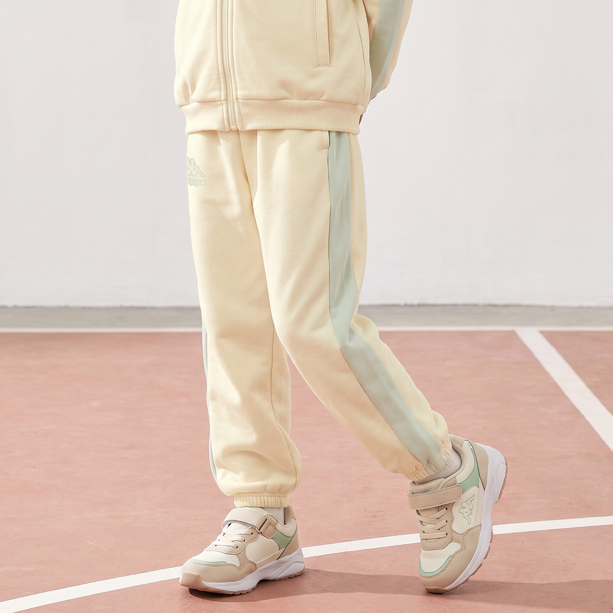 Kappa Hooded Long Sleeves Sweatshirt and Joggers with Panelled Design-baby-girls-clothing-setsandcoords-image-3