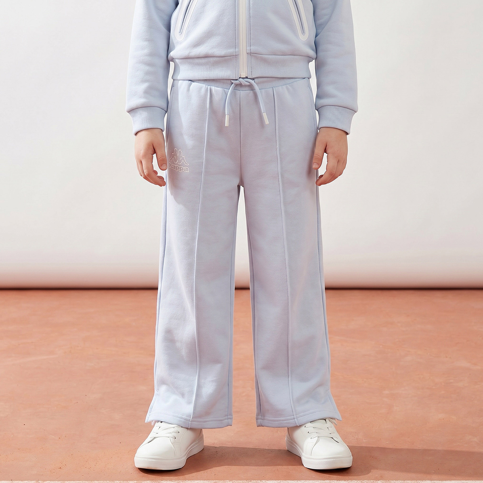 Kappa Hooded Long Sleeves Sweatshirt and Track Pants Set with Panelled Design-baby-girls-clothing-setsandcoords-image-3
