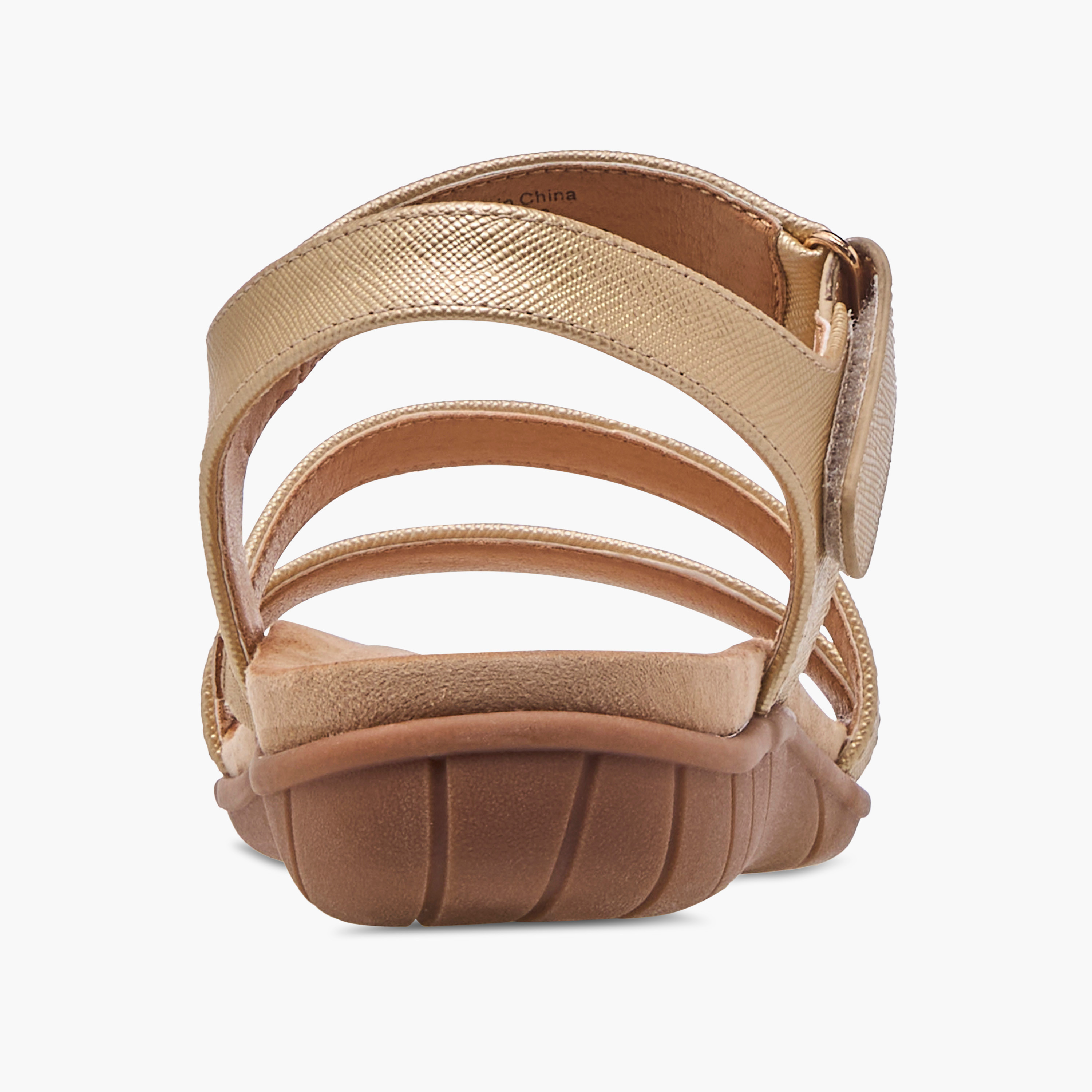 صندل بارز الملمس بحزام وشريط إغلاق لاصق من فلورا بيلا-women-shoes-flats-sandals-image-5