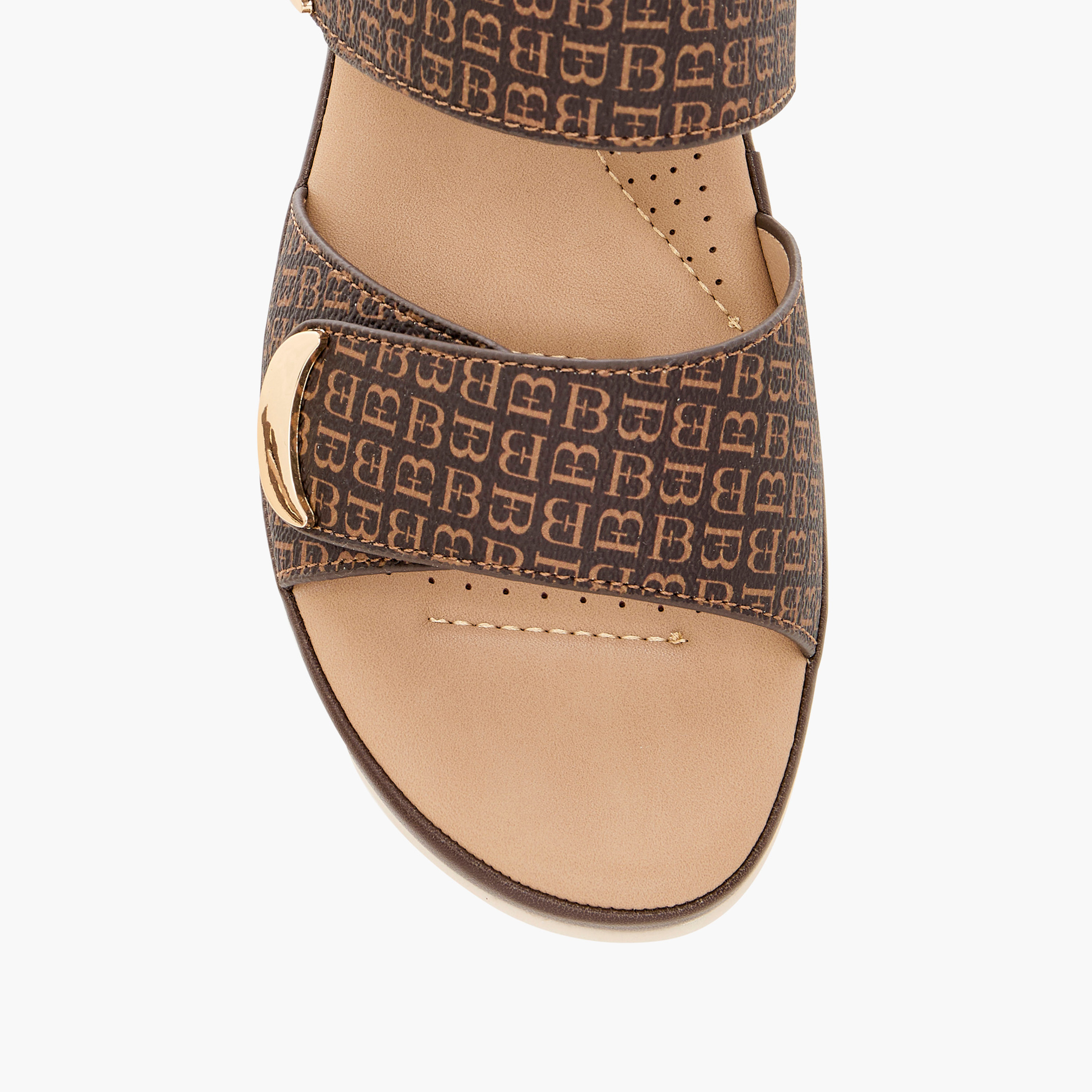 Flora Bella Monogram Print Slip-On Comfort Sandals-women-shoes-sandals-heeled-image-4