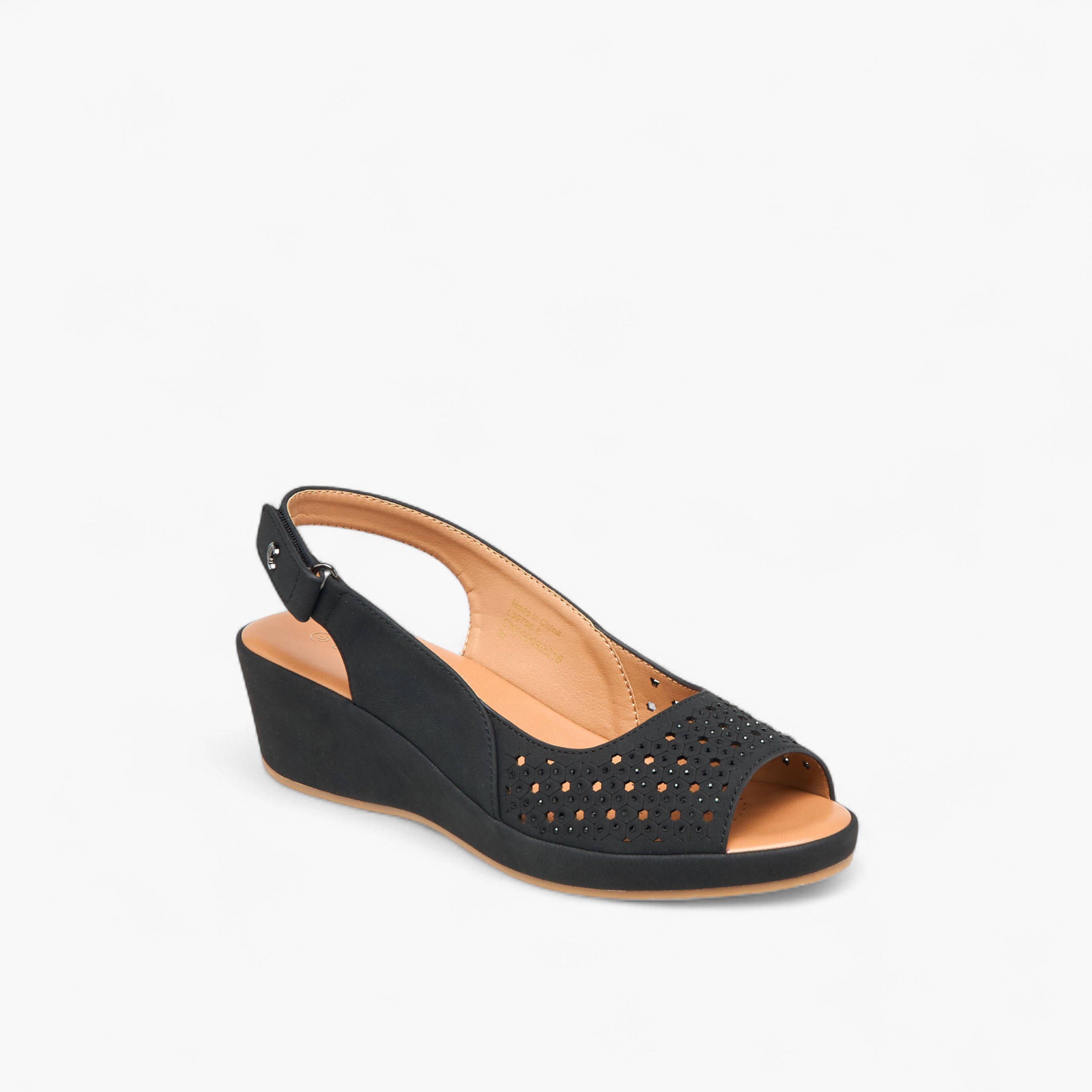 Le Confort Women Cutout Detail Wedge Heel Sandals-women-shoes-sandals-heeled-image-2