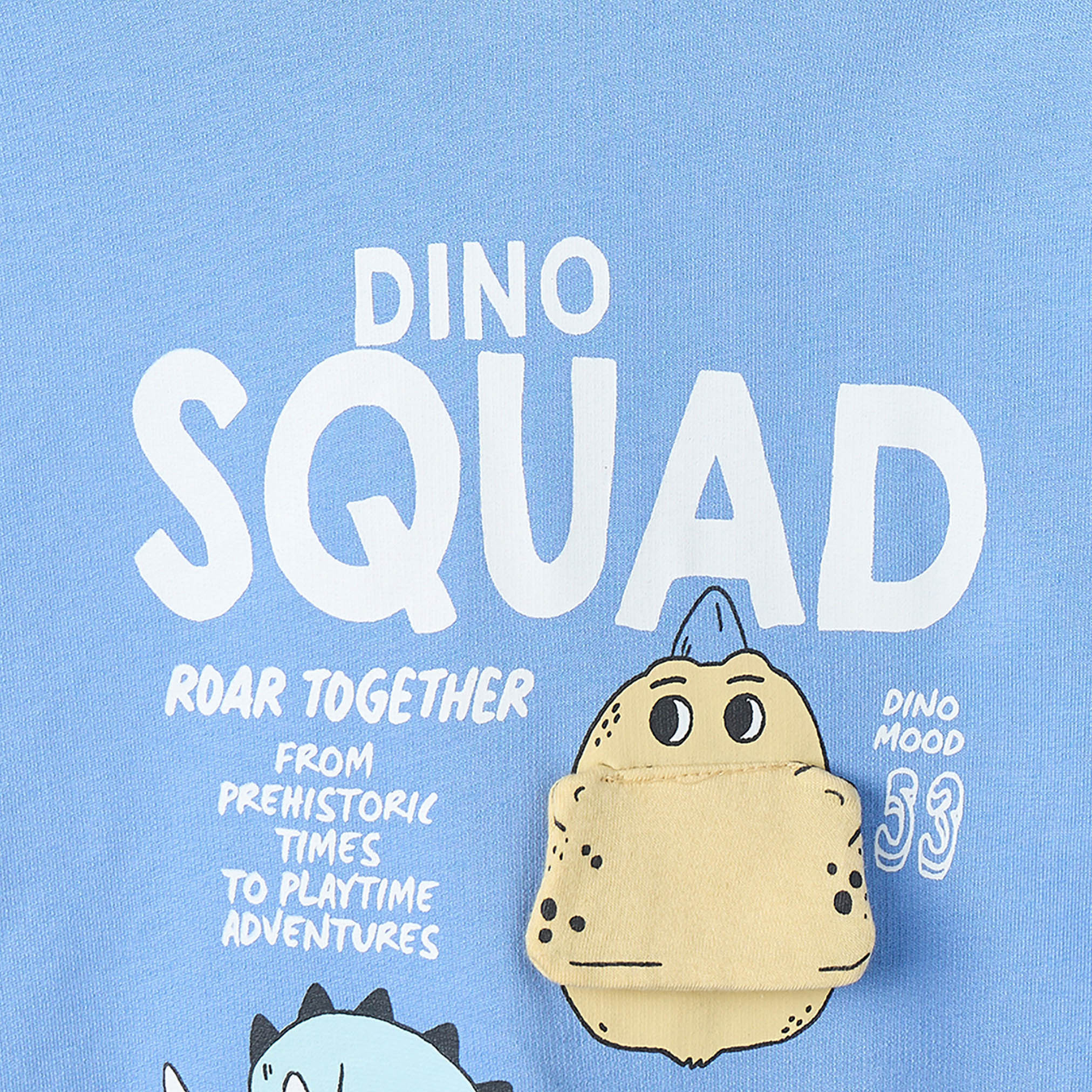 Juniors Cotton Crew Neck Long Sleeves Pyjama Set with Dinosaur Print-boys-clothing-nightwear-image-5