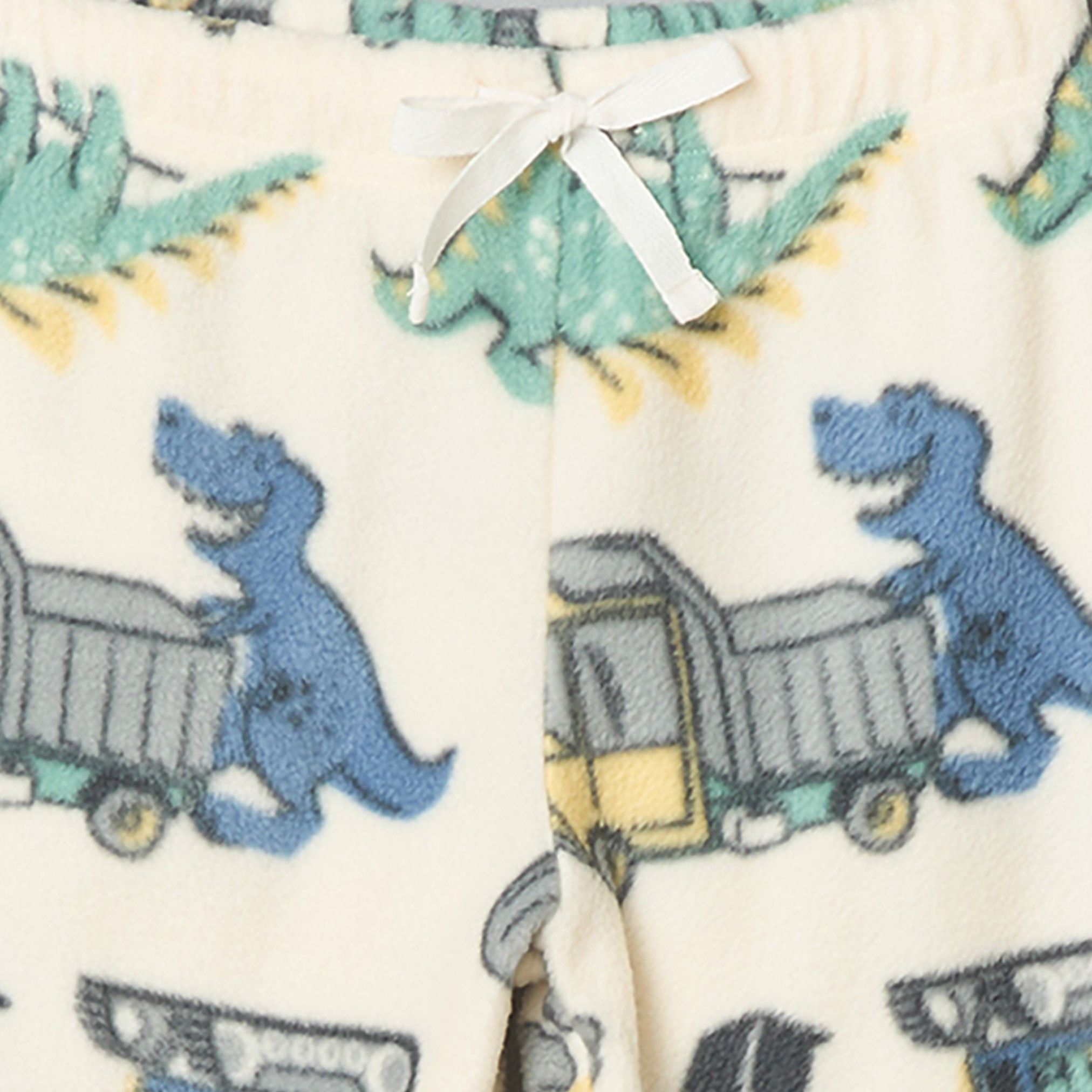 طقم بيجاما بياقة مستديرة وأكمام طويلة بطبعة ديناصورات من جونيورز-boys-clothing-nightwear-image-10