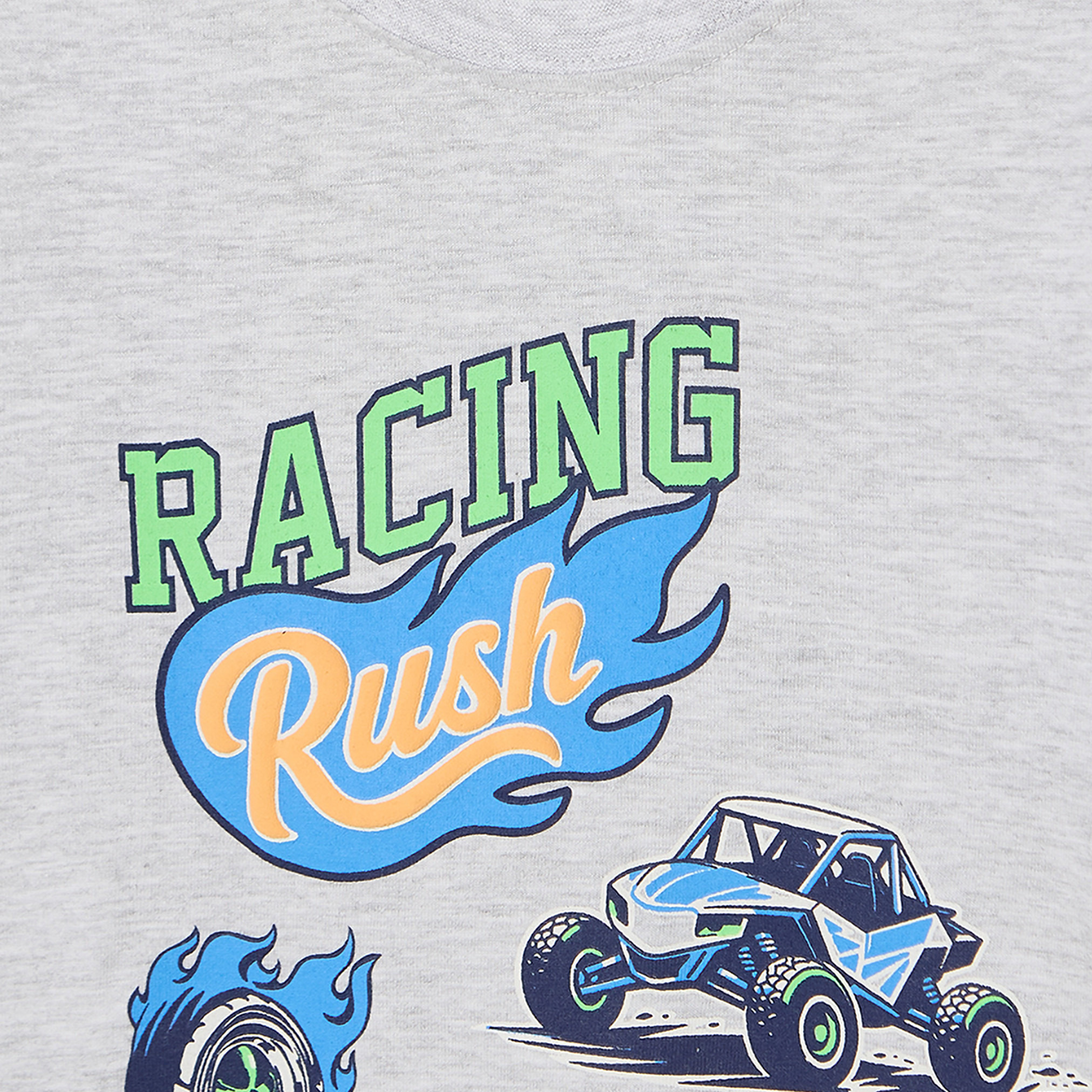 Juniors Cotton Long Sleeves Pyjama Set with Racing Car Print-boys-clothing-nightwear-image-6