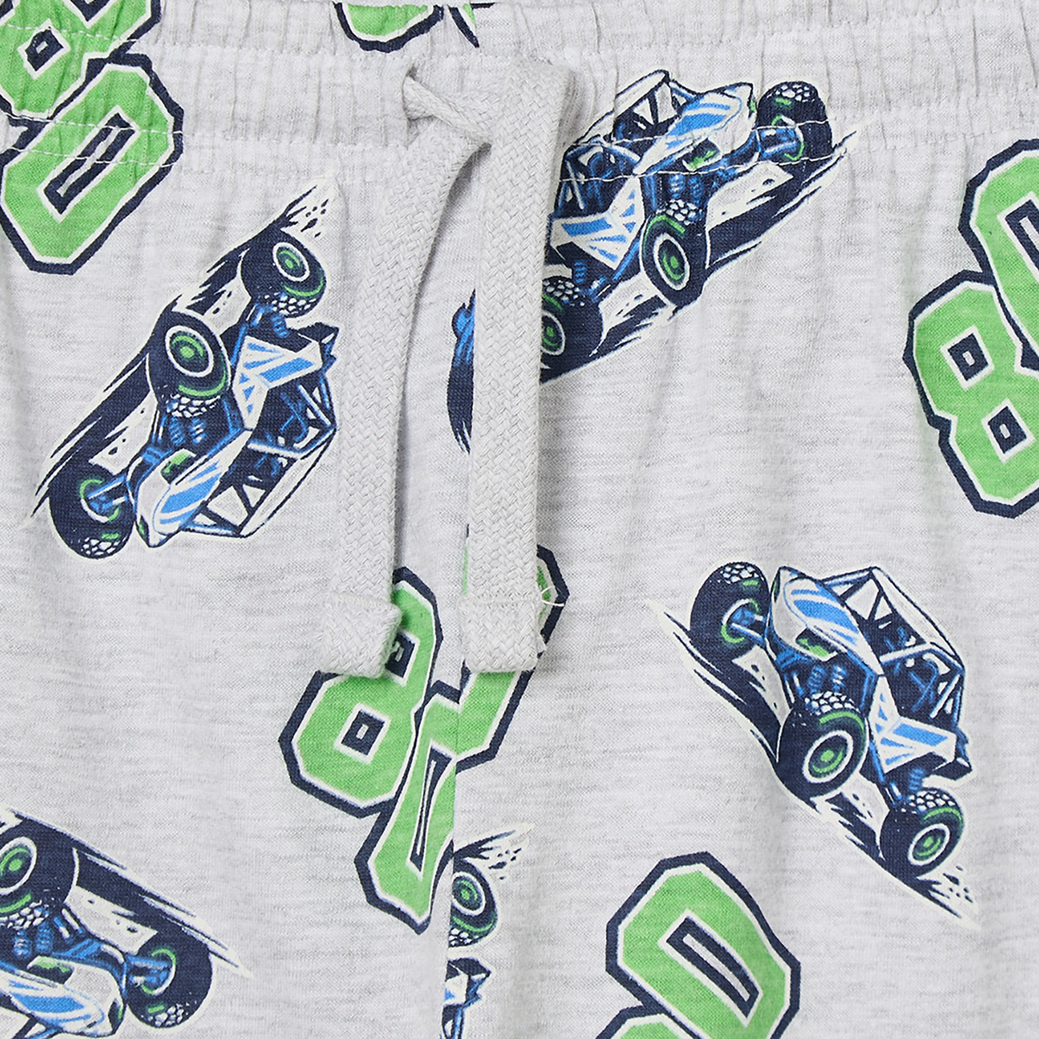 Juniors Cotton Long Sleeves Pyjama Set with Racing Car Print-boys-clothing-nightwear-image-8