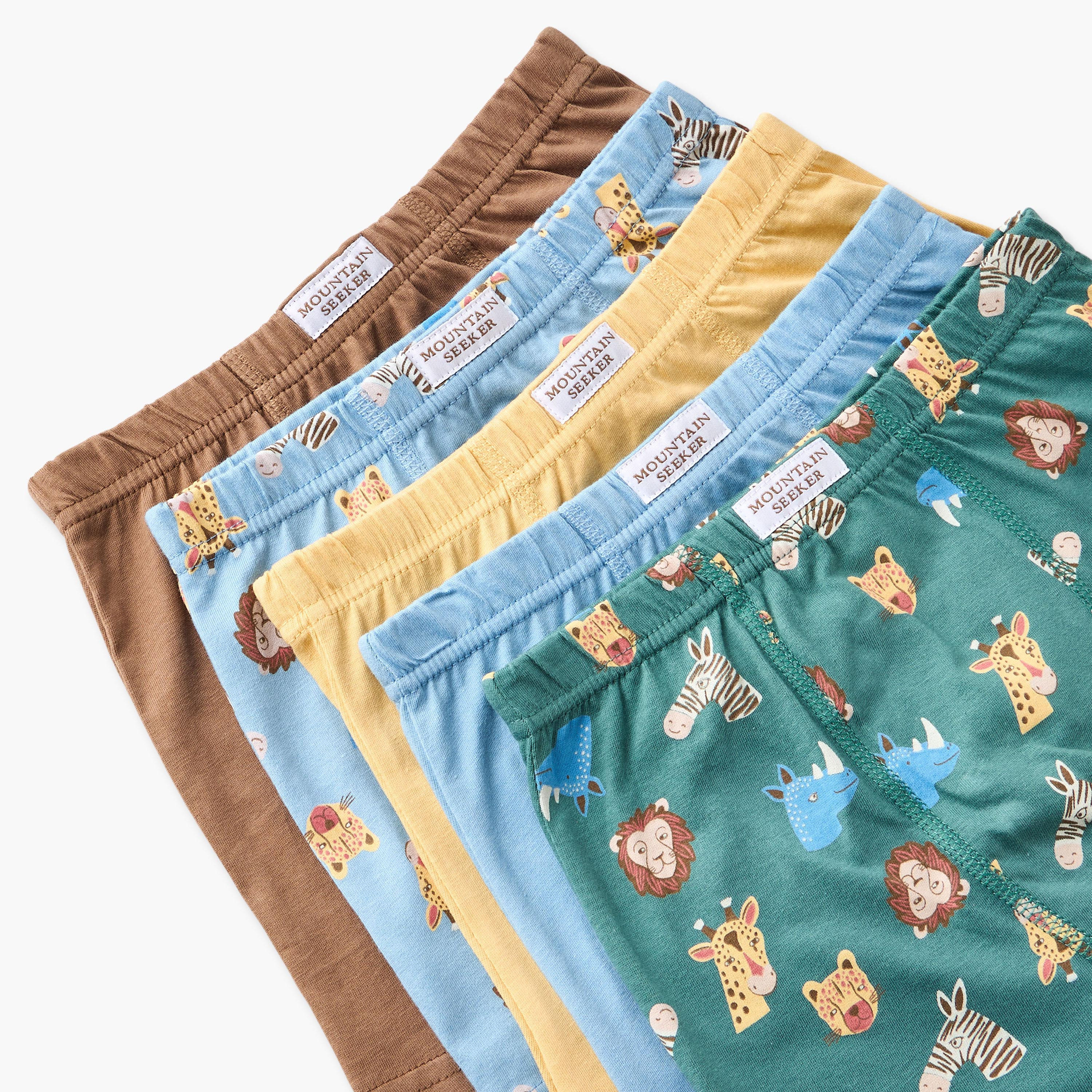 Pack of 5 Juniors Boxers with Safari Print-baby-boys-clothing-innerwear-image-7