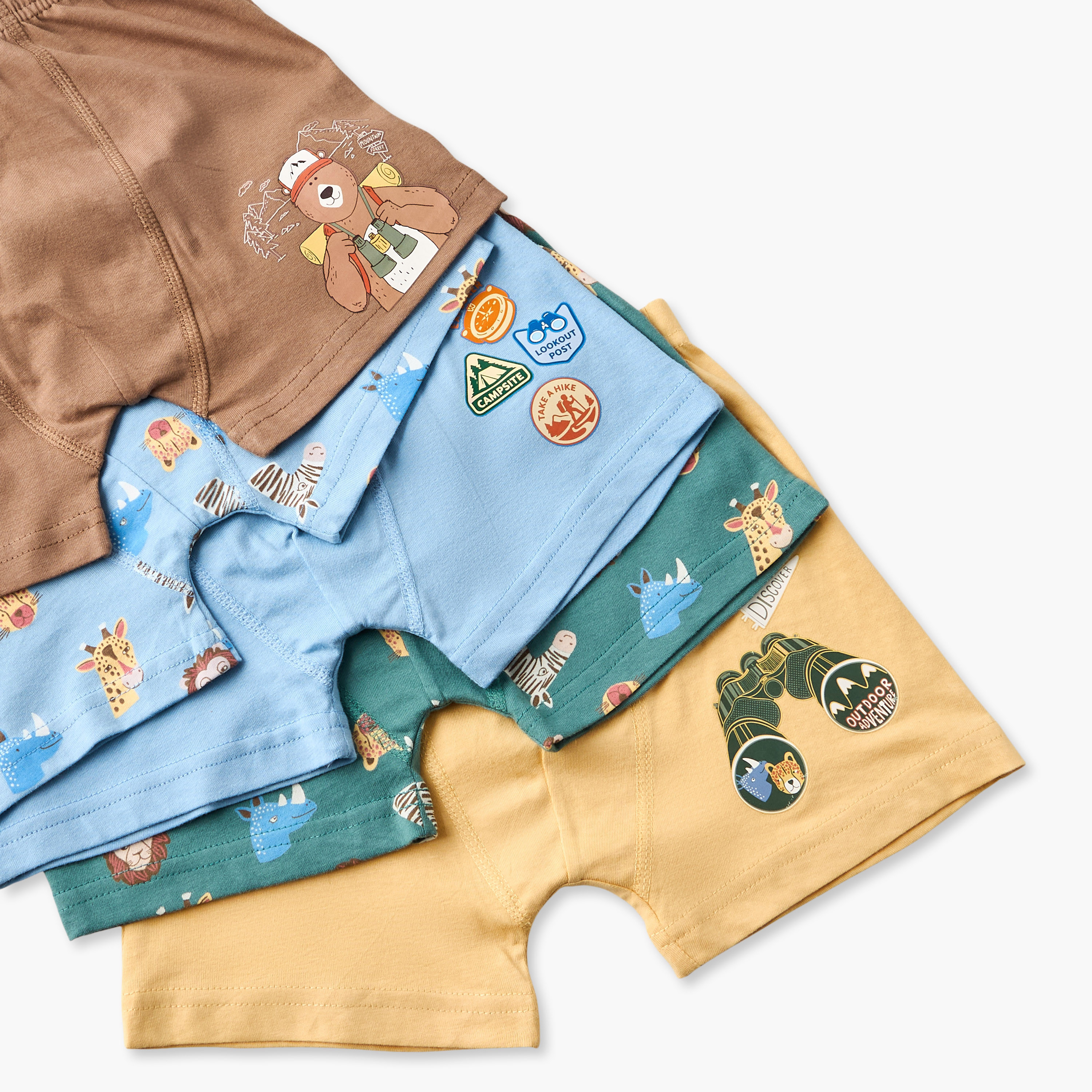 Pack of 5 Juniors Boxers with Safari Print-baby-boys-clothing-innerwear-image-8