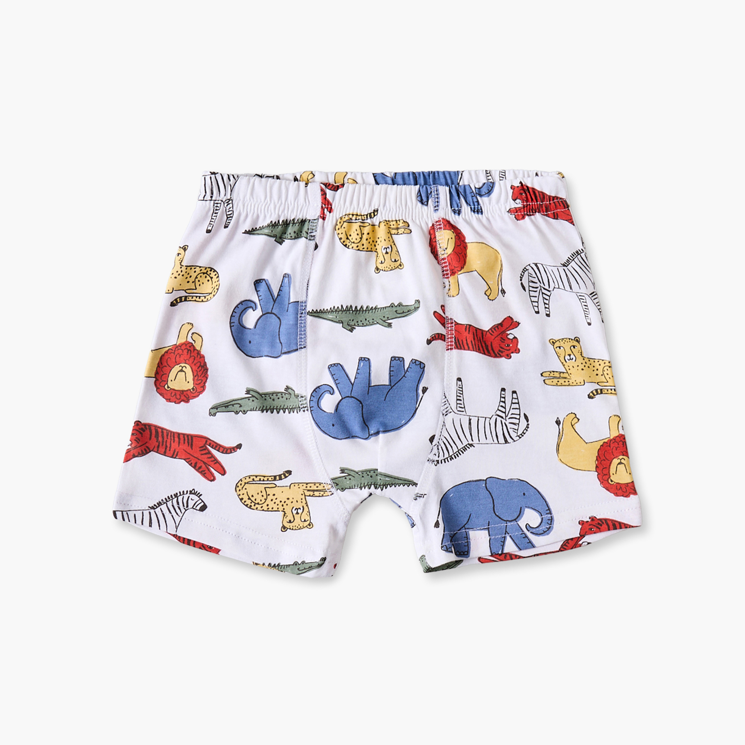 Pack of 5 Juniors Cotton Boxers with Safari Print-baby-boys-clothing-innerwear-image-6