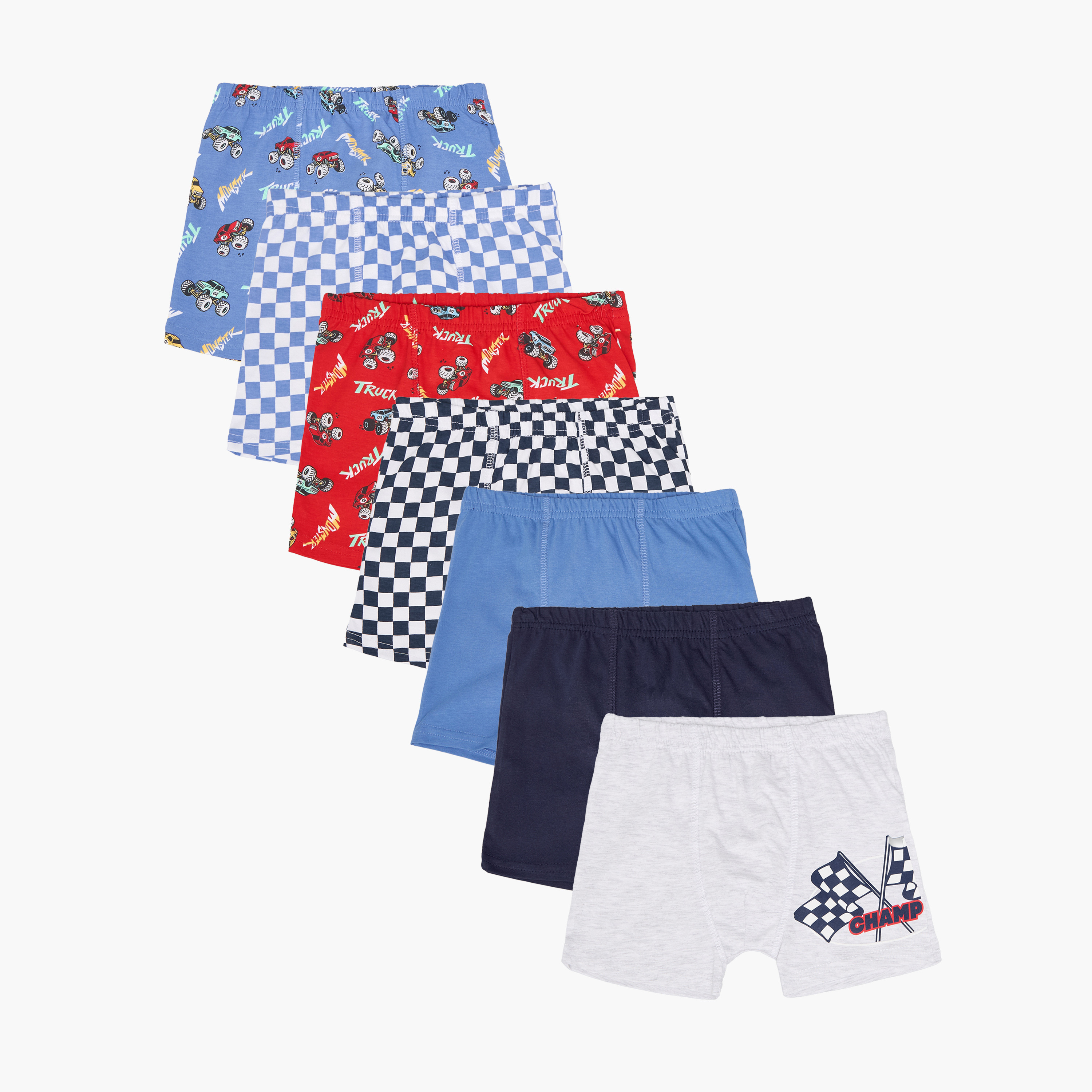 Pack of 7 Juniors Cotton Boxer with Racing Print-baby-boys-clothing-innerwear-image-1