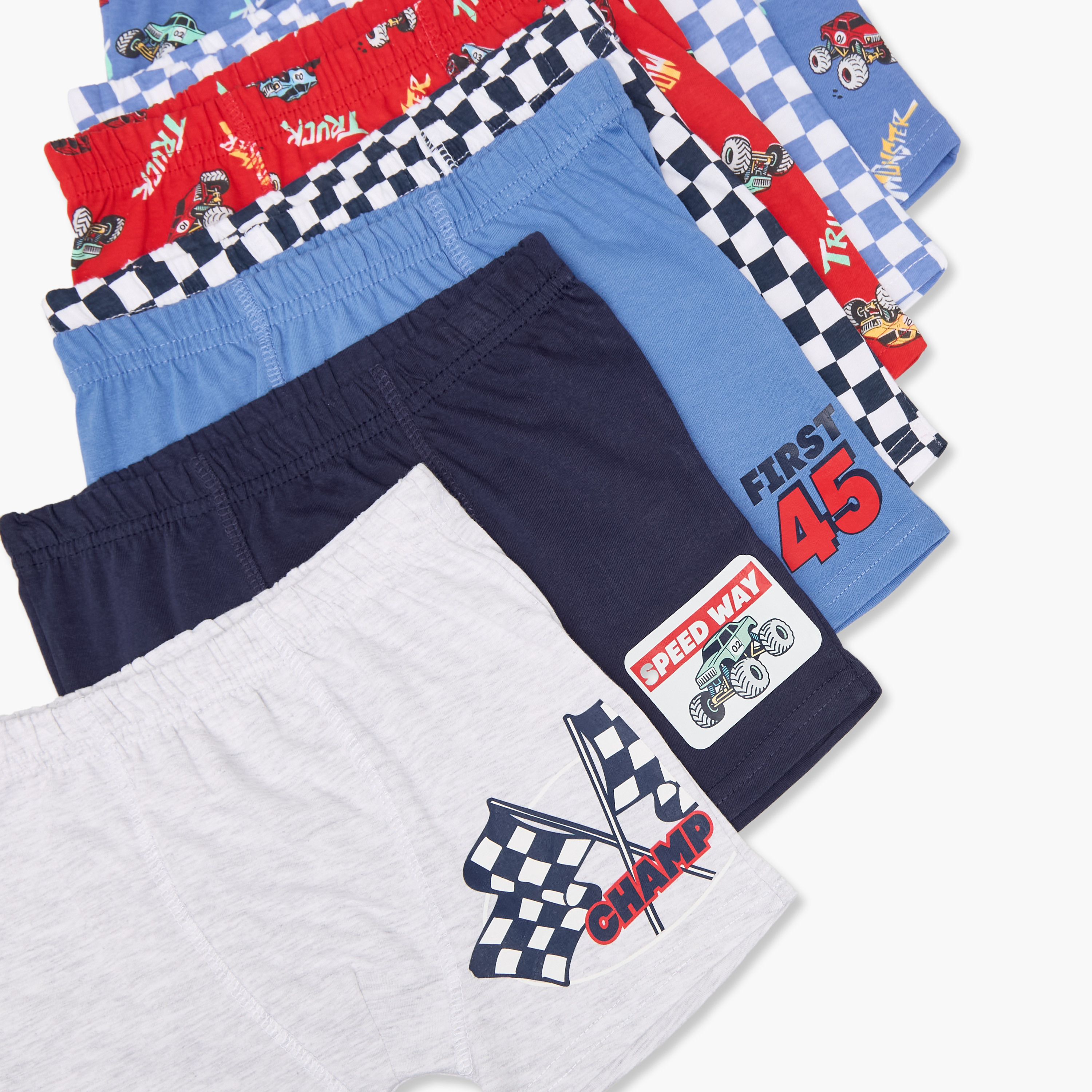 Pack of 7 Juniors Cotton Boxer with Racing Print-baby-boys-clothing-innerwear-image-9