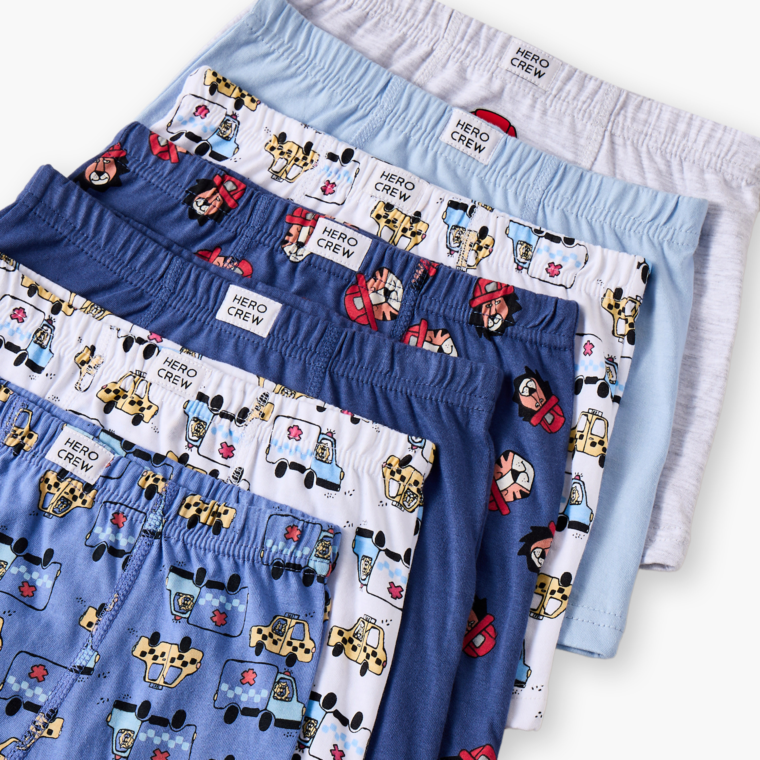 سراويل بوكس قطن بطبعات من جونيورز - طقم من 7 قطع-baby-boys-clothing-innerwear-image-9