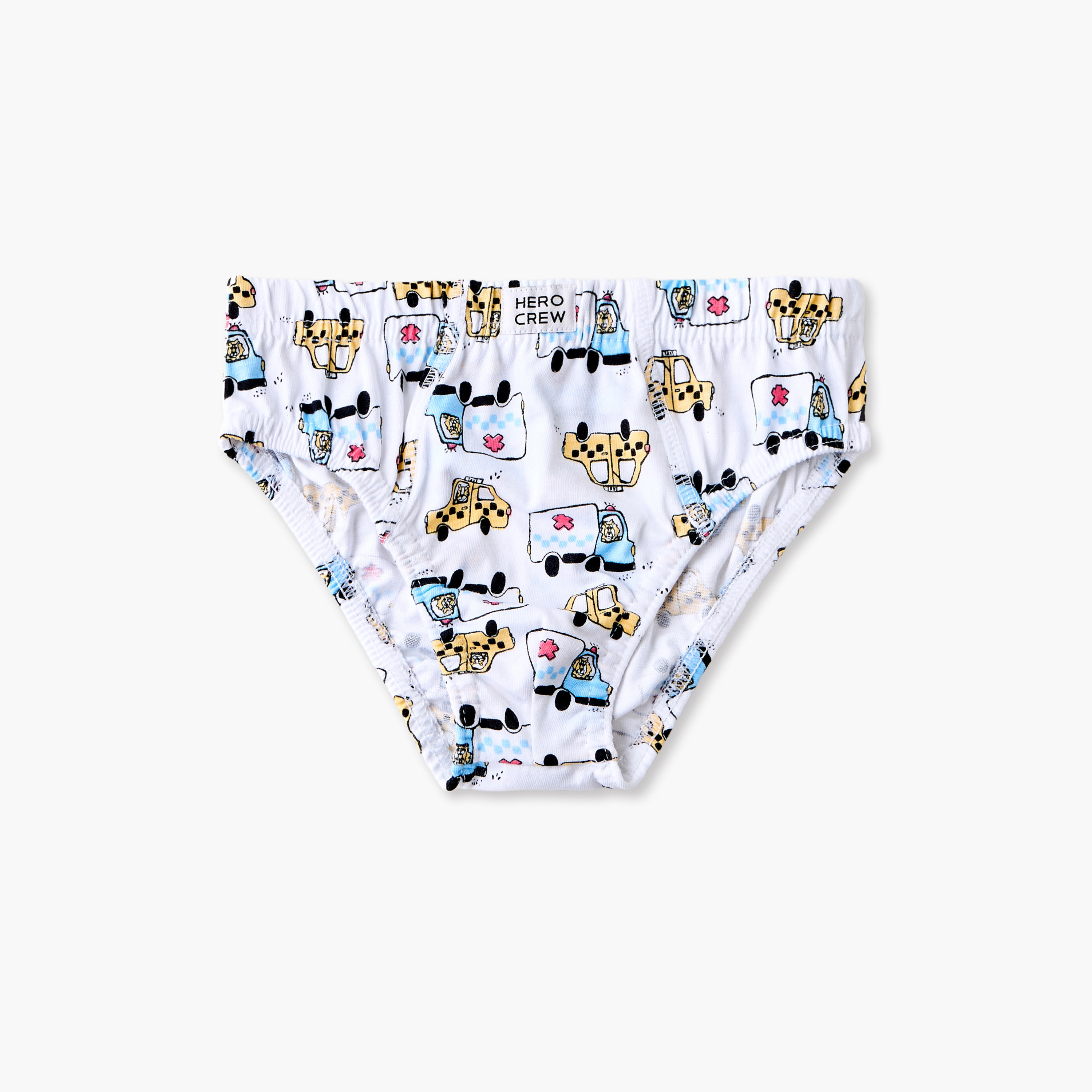 Pack of 5 Juniors Cotton Briefs with Vehicle Print-baby-boys-clothing-innerwear-image-6