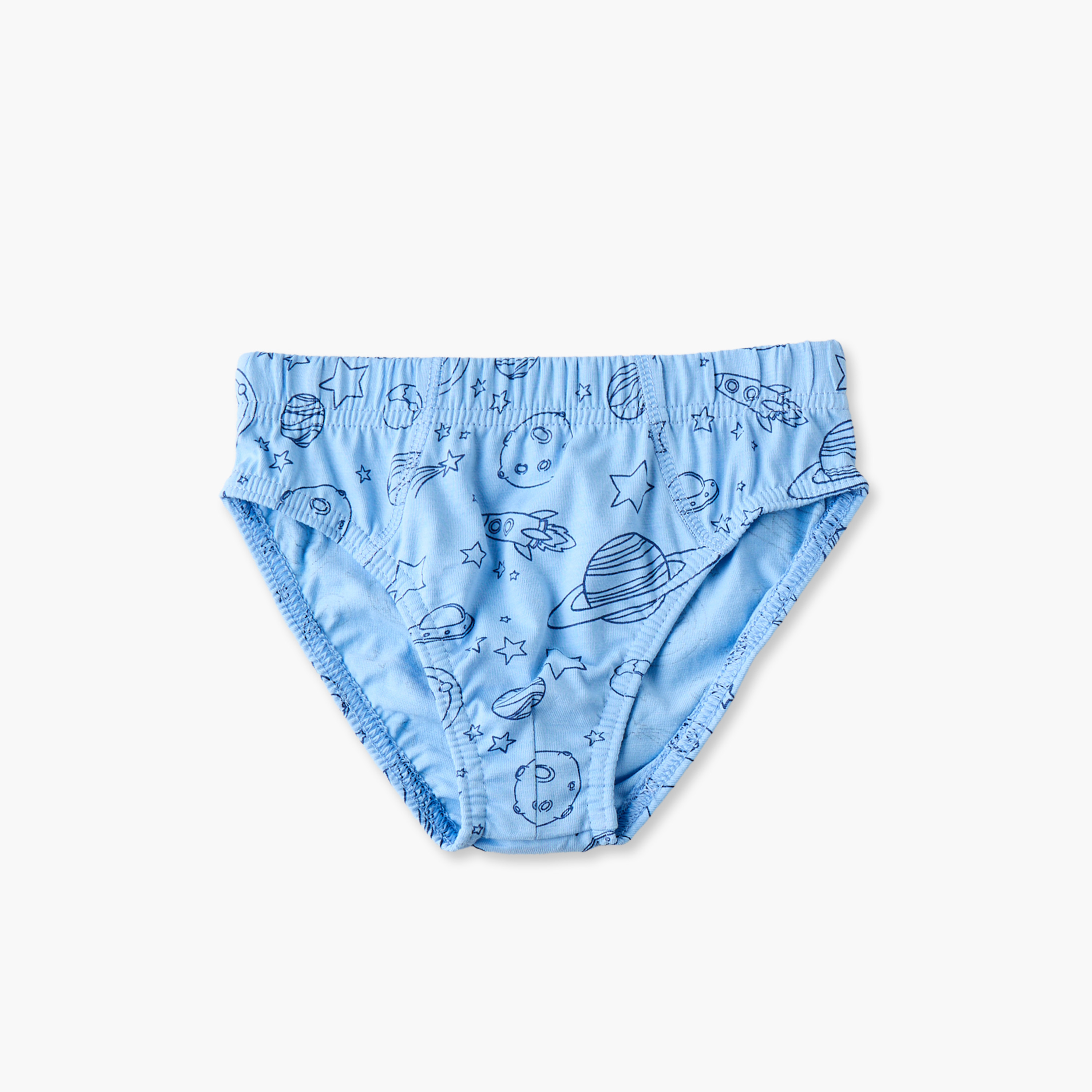 Pack of 5 Juniors Cotton Briefs with Space Print-baby-boys-clothing-innerwear-image-3