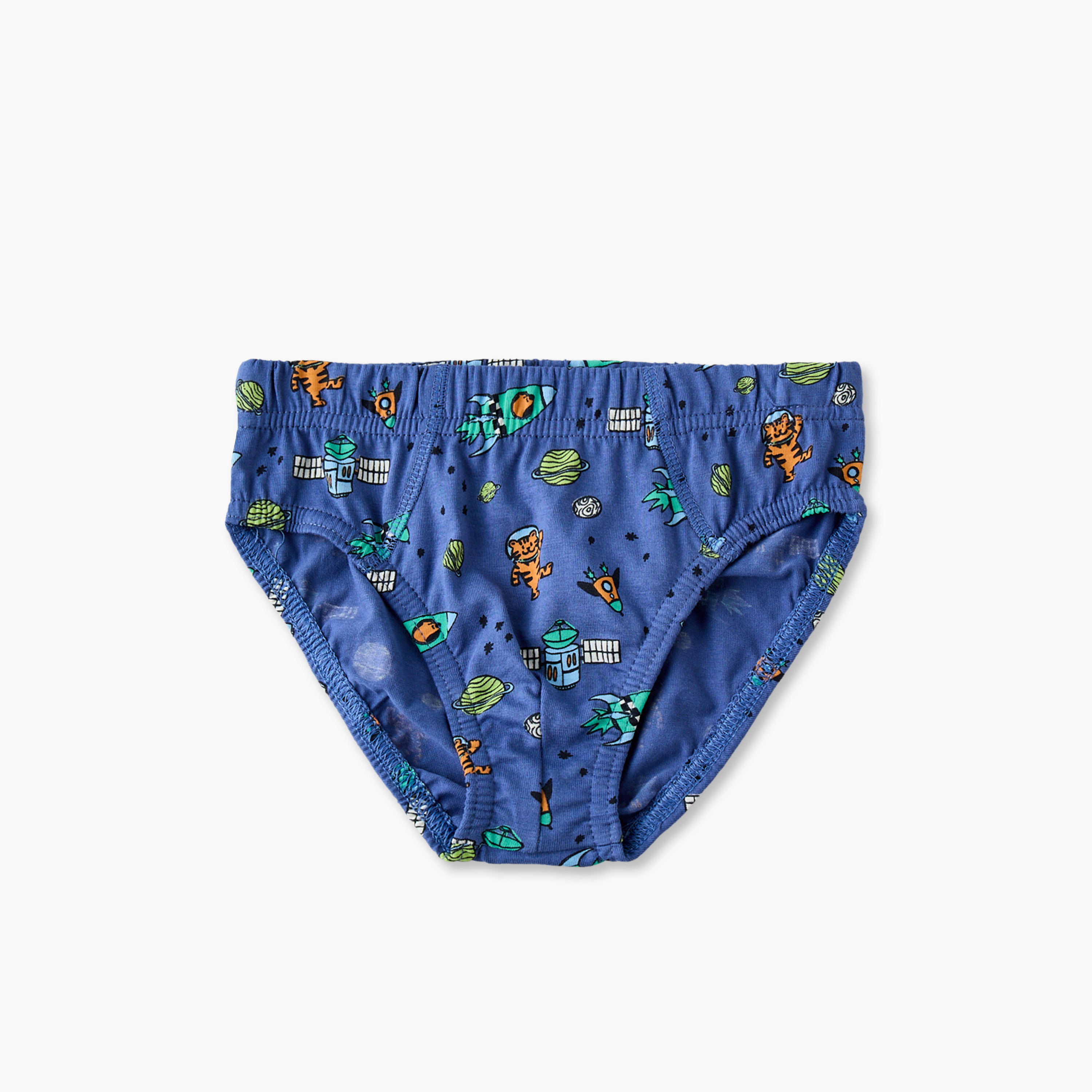 Pack of 5 Juniors Cotton Briefs with Space Print-baby-boys-clothing-innerwear-image-5
