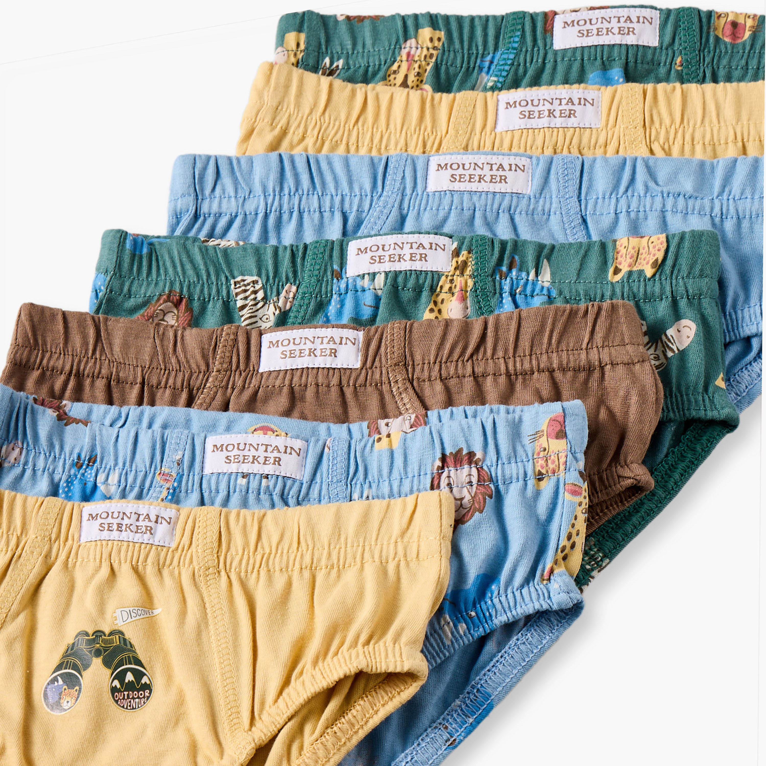 Pack of 7 Juniors Cotton Briefs with Assorted Prints-baby-boys-clothing-innerwear-image-7