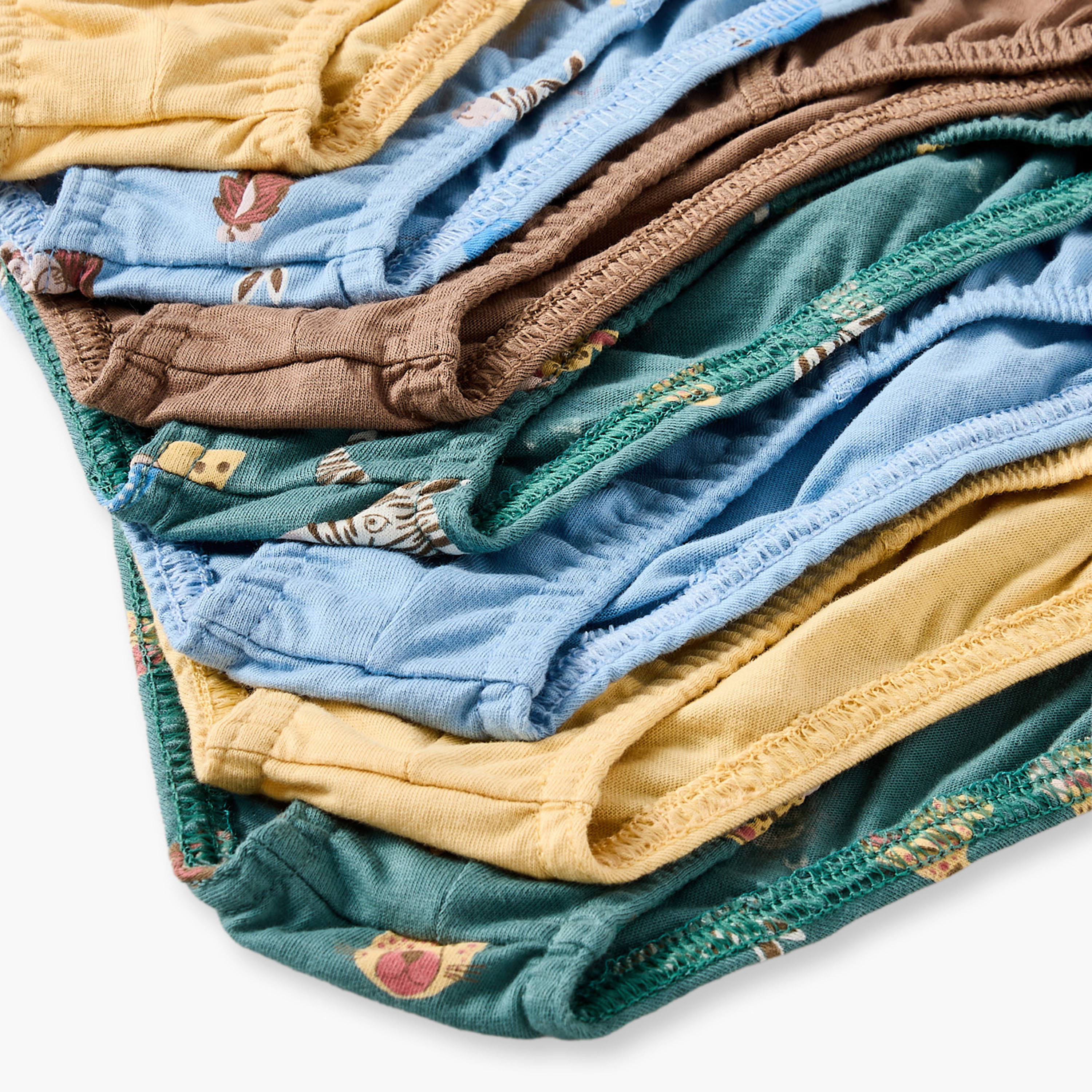 Pack of 7 Juniors Cotton Briefs with Assorted Prints-baby-boys-clothing-innerwear-image-8