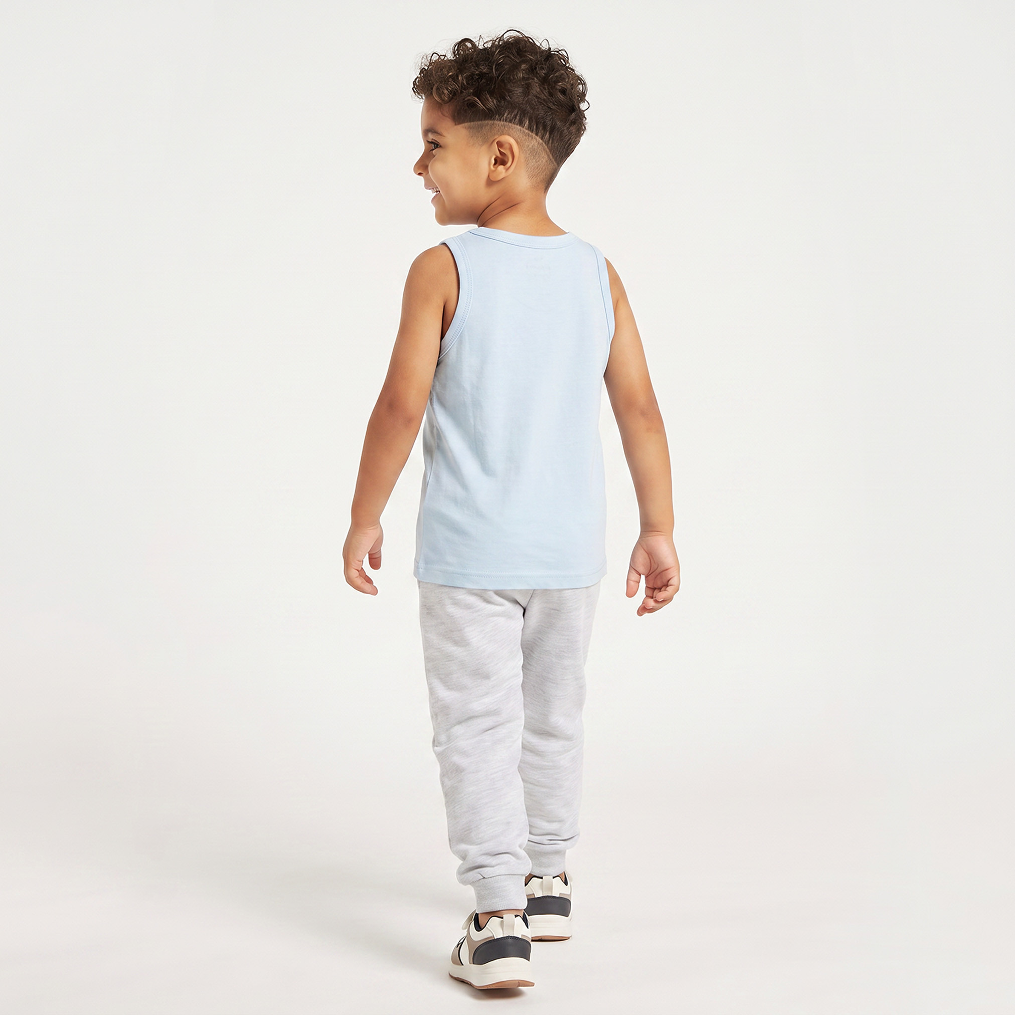 Pack of 5 Juniors Cotton Round Neck Vest with Racing Car Print-baby-boys-clothing-innerwear-image-8