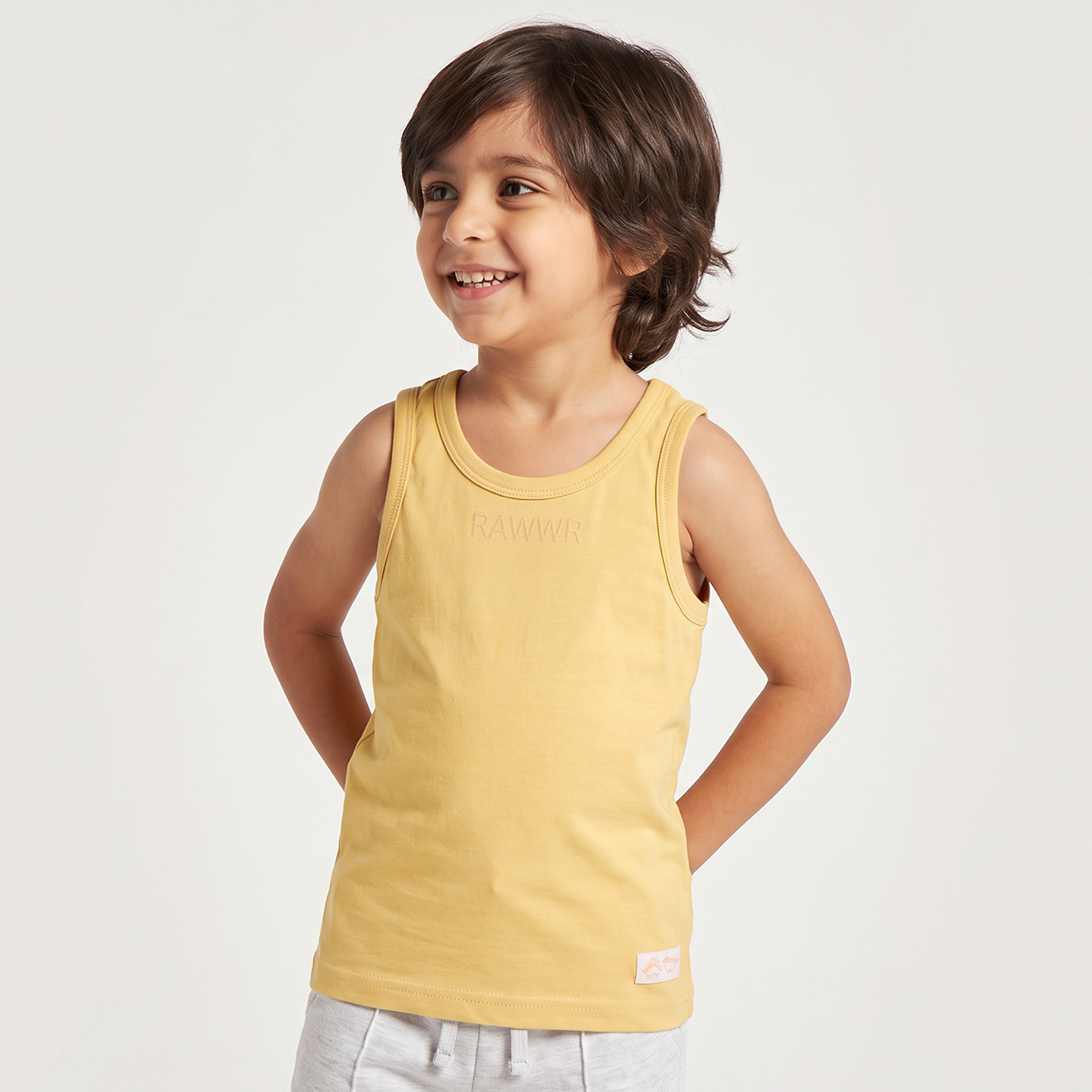 طقم فيست قطن بياقة مستديرة بطبعات ديناصورات من جونيورز - عبوة من 3 قطع-baby-boys-clothing-innerwear-image-2
