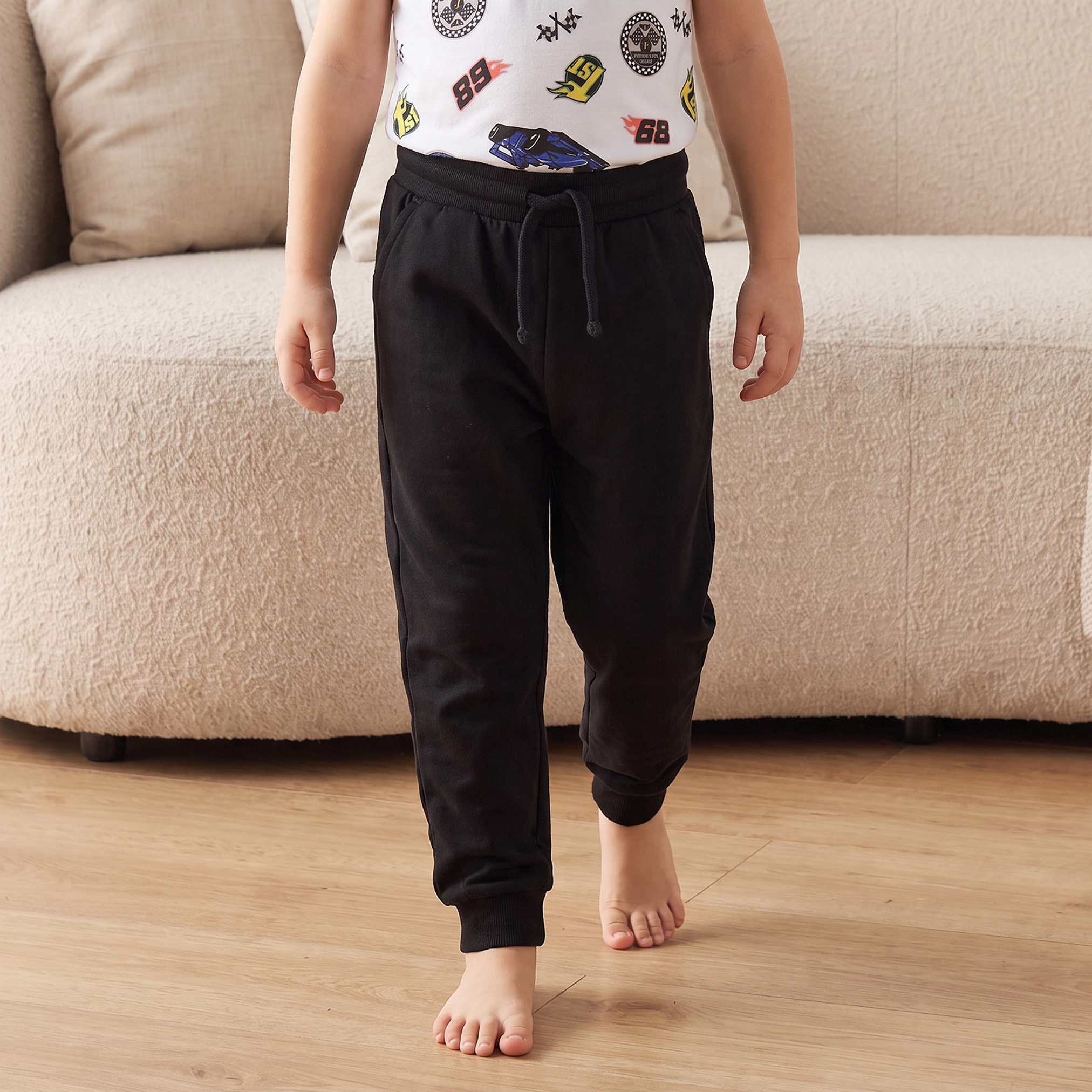 فيستات قطن بطبعات سيارات سباق وياقة مستديرة من جونيورز - عبوة 3 قطع-baby-boys-clothing-innerwear-image-7