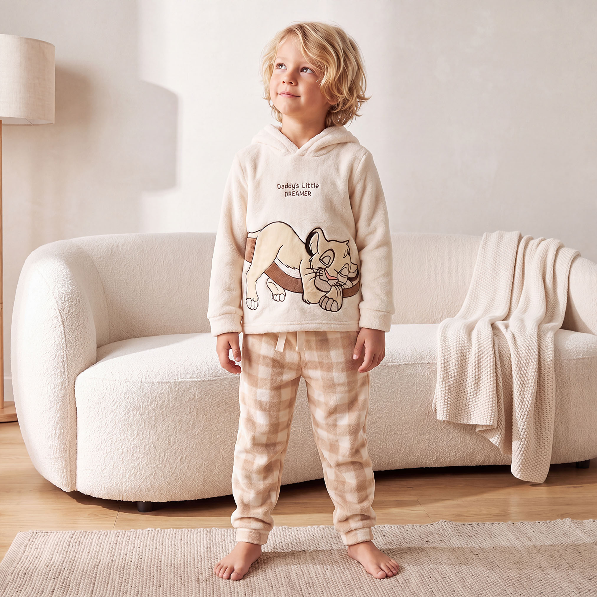 Disney Hooded Long Sleeves Pyjama Set with Simba Print-boys-clothing-nightwear-image-1