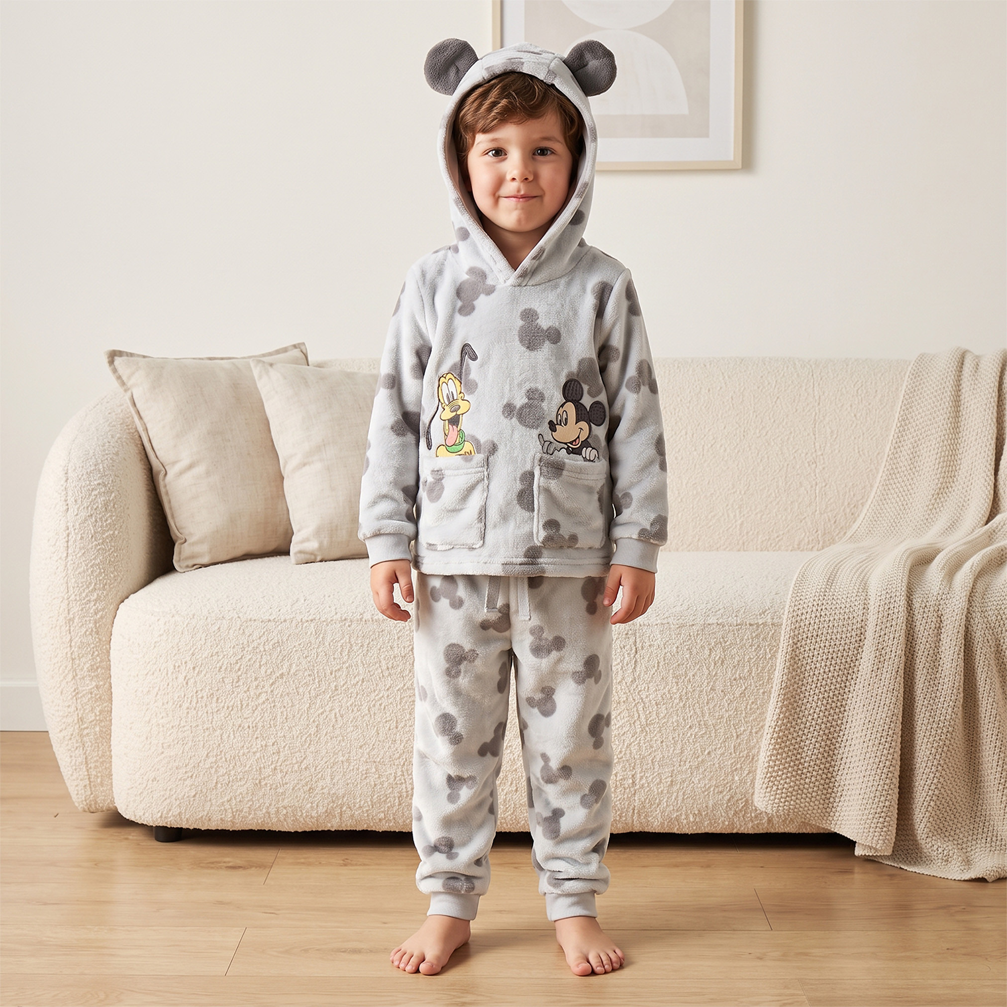 طقم بنطلون بيجاما وسويت شيرت بقبعة وأكمام طويلة وتطريزات من ديزني-boys-clothing-nightwear-image-1
