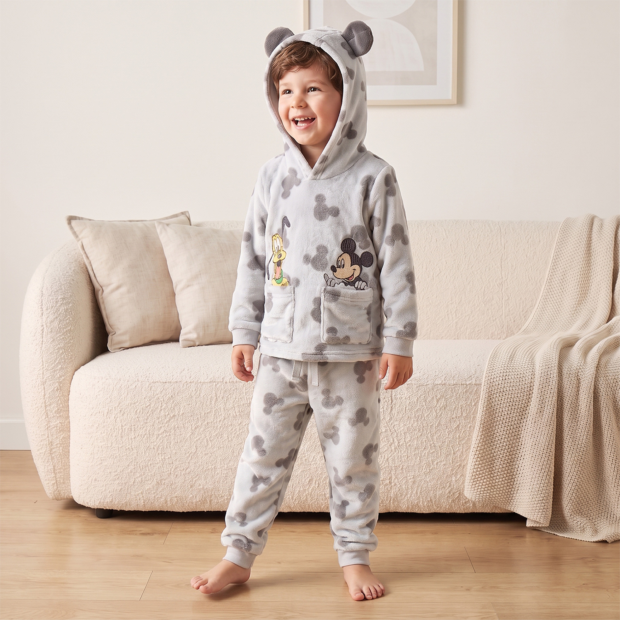 طقم بنطلون بيجاما وسويت شيرت بقبعة وأكمام طويلة وتطريزات من ديزني-boys-clothing-nightwear-image-5