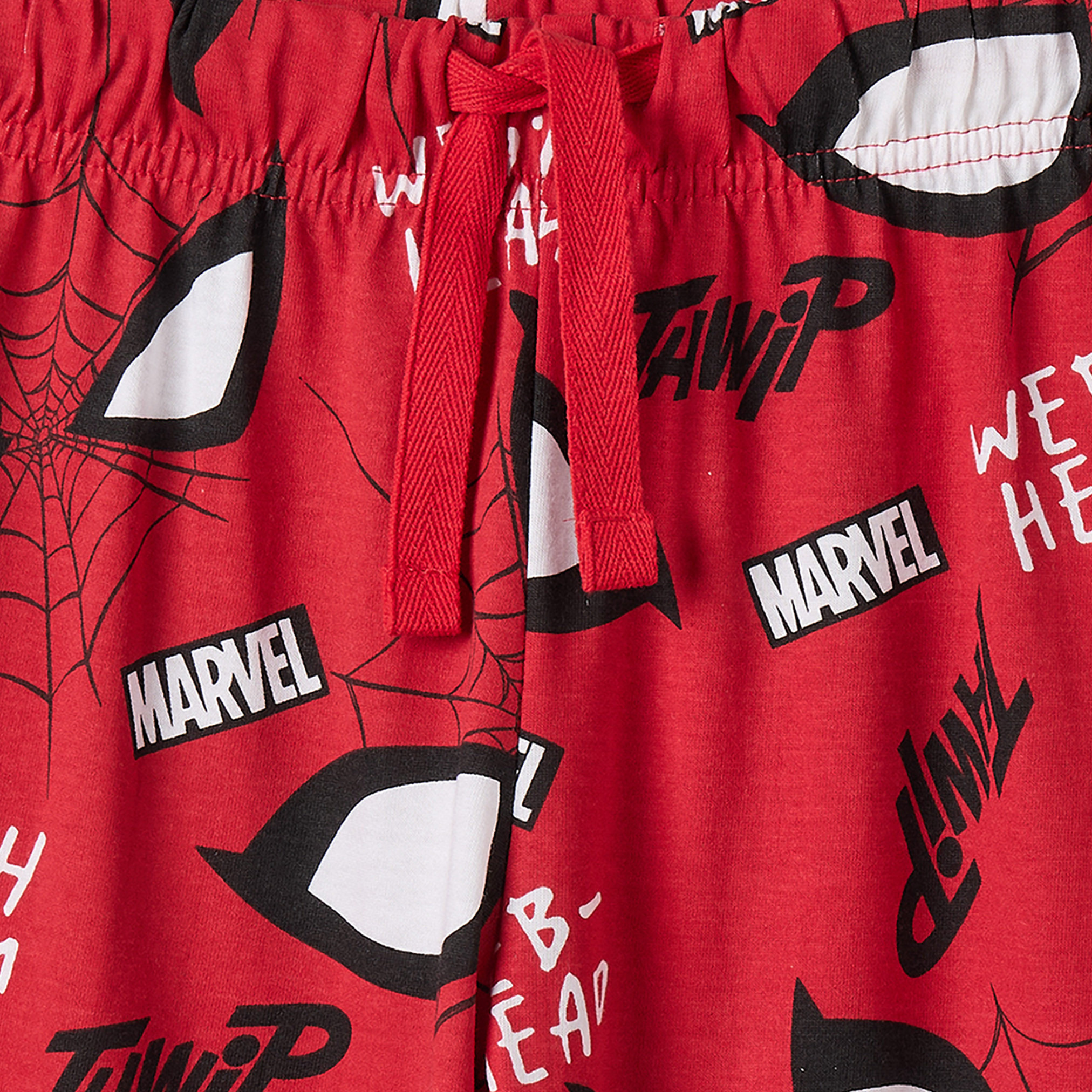 طقم بيجاما قطن بياقة ضيقة وأكمام طويلة وطبعات سبايدر مان من ديزني-boys-clothing-nightwear-image-2