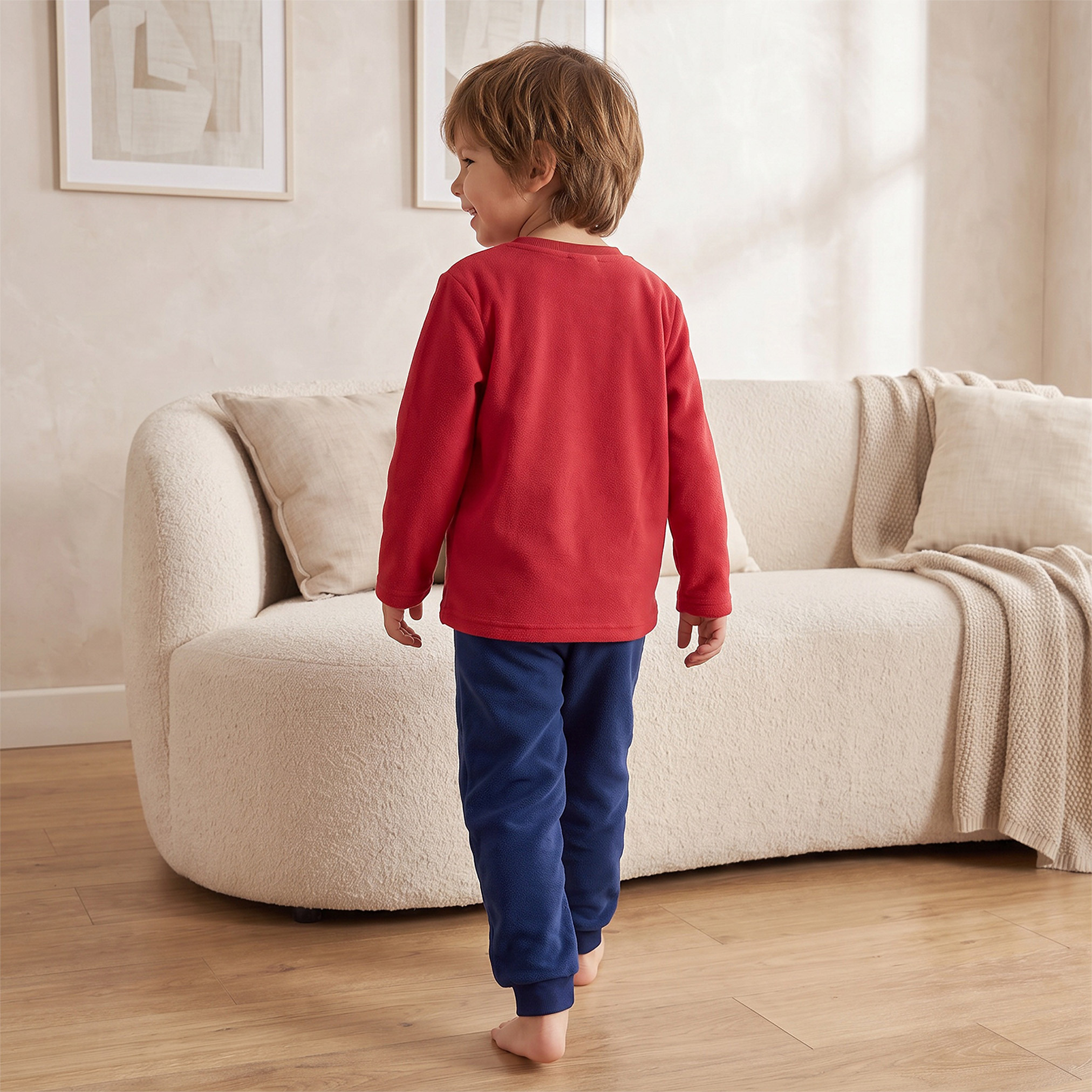 طقم بيجاما قطني بياقة مستديرة وأكمام طويلة مطرز بطبعة سبايدر مان من ديزني-boys-clothing-nightwear-image-4